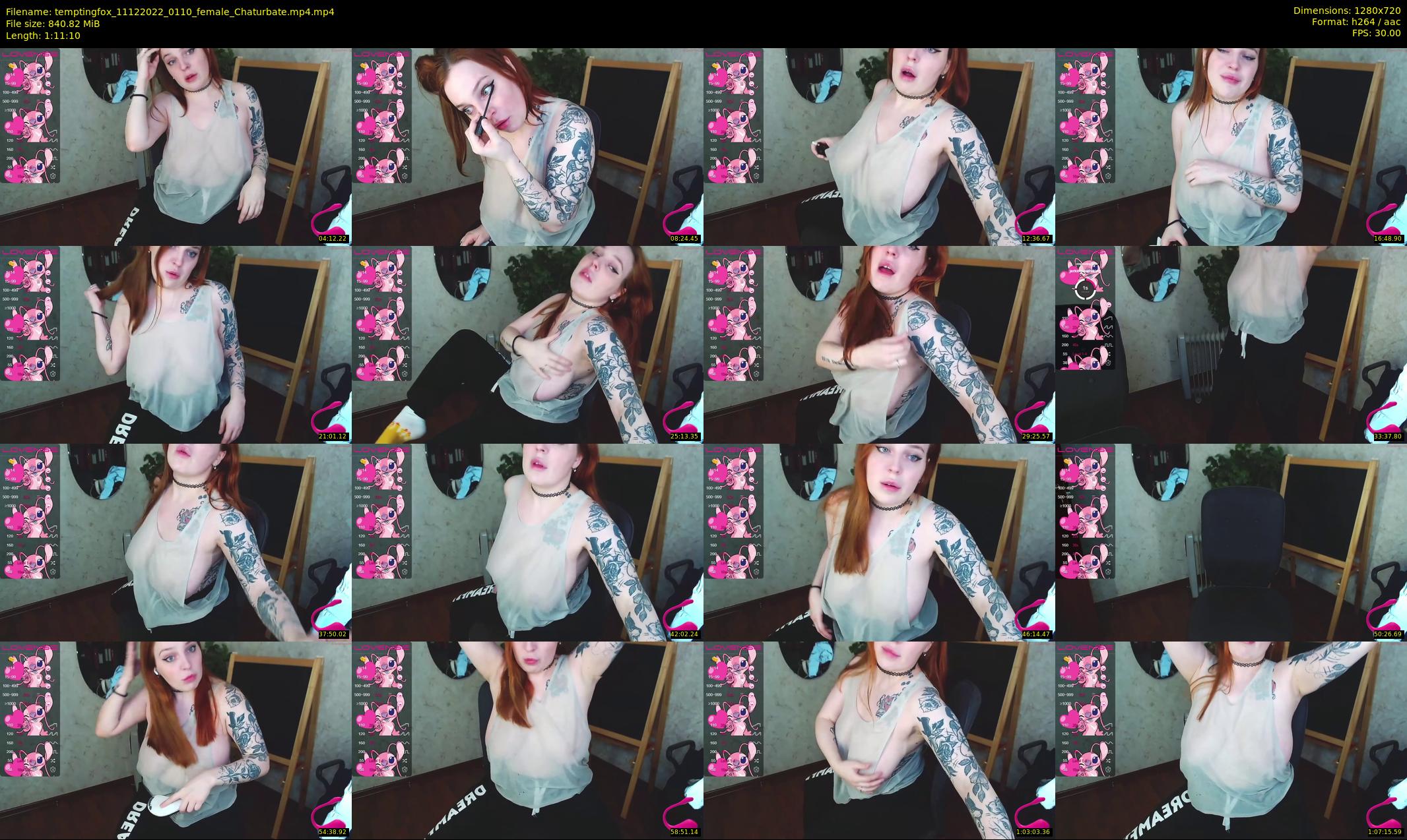 temptingfox — 72 minute Chaturbate female cam show recording, 720p, Dec 11, 2022