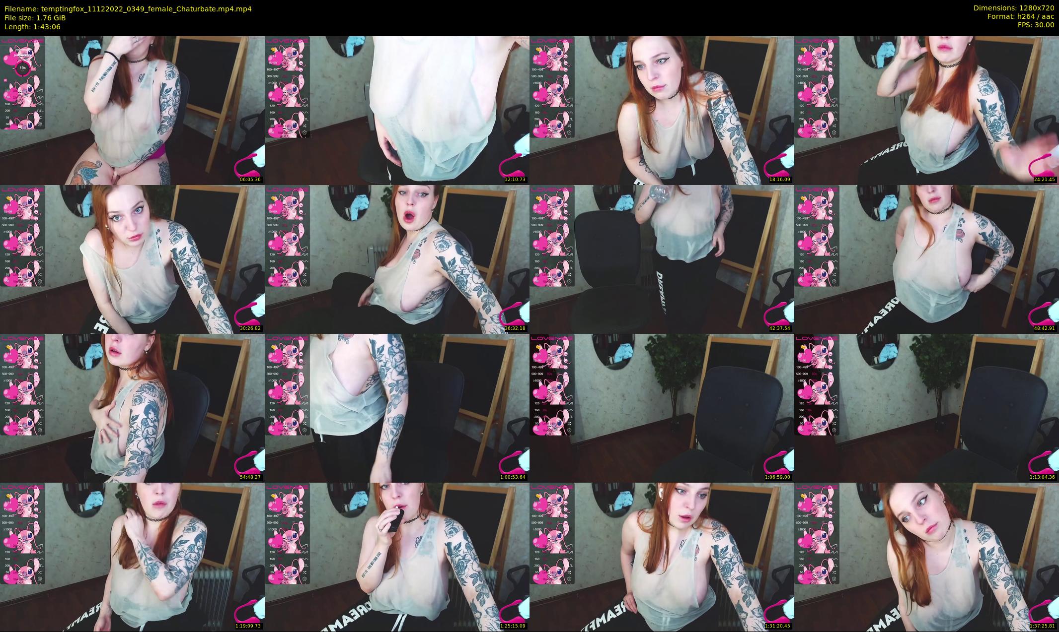 temptingfox — 104 minute Chaturbate female cam show recording, 720p, Dec 11, 2022