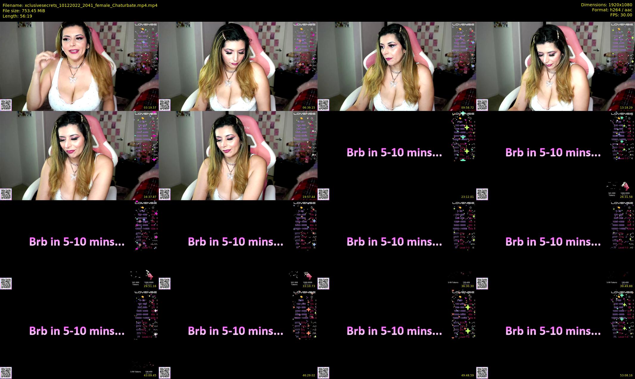 xclusivesecrets — 57 minute Chaturbate female cam show recording, 1080p, Dec 10, 2022