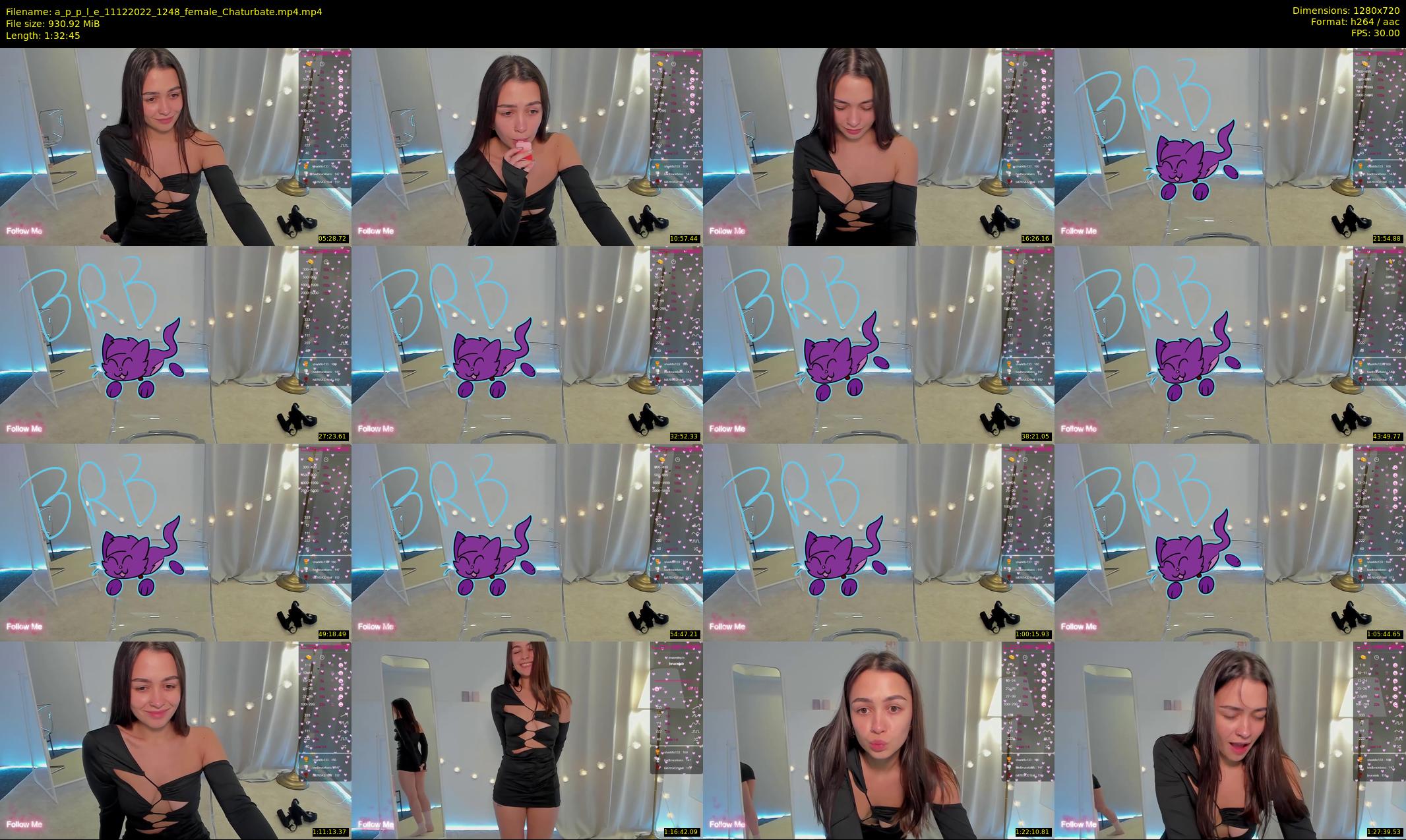 a_p_p_l_e — 93 minute Chaturbate female cam show recording, 720p, Dec 11, 2022