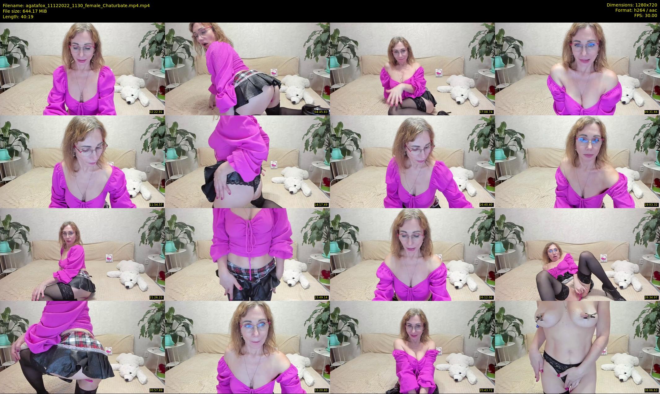 agatafox — 41 minute Chaturbate female cam show recording, 720p, Dec 11, 2022