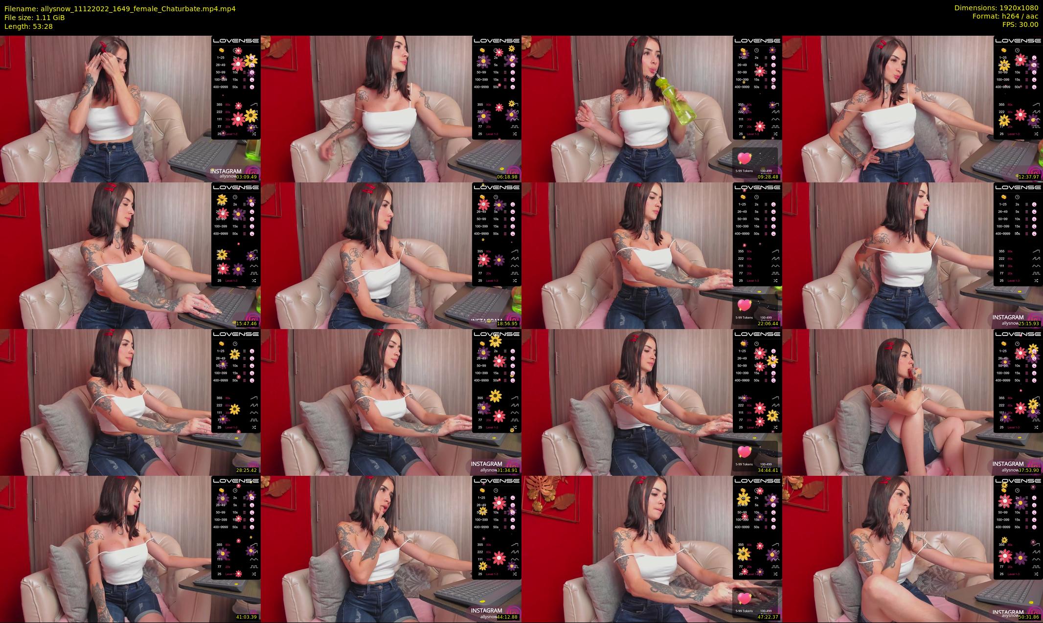 allysnow — 54 minute Chaturbate female cam show recording, 1080p, Dec 11, 2022