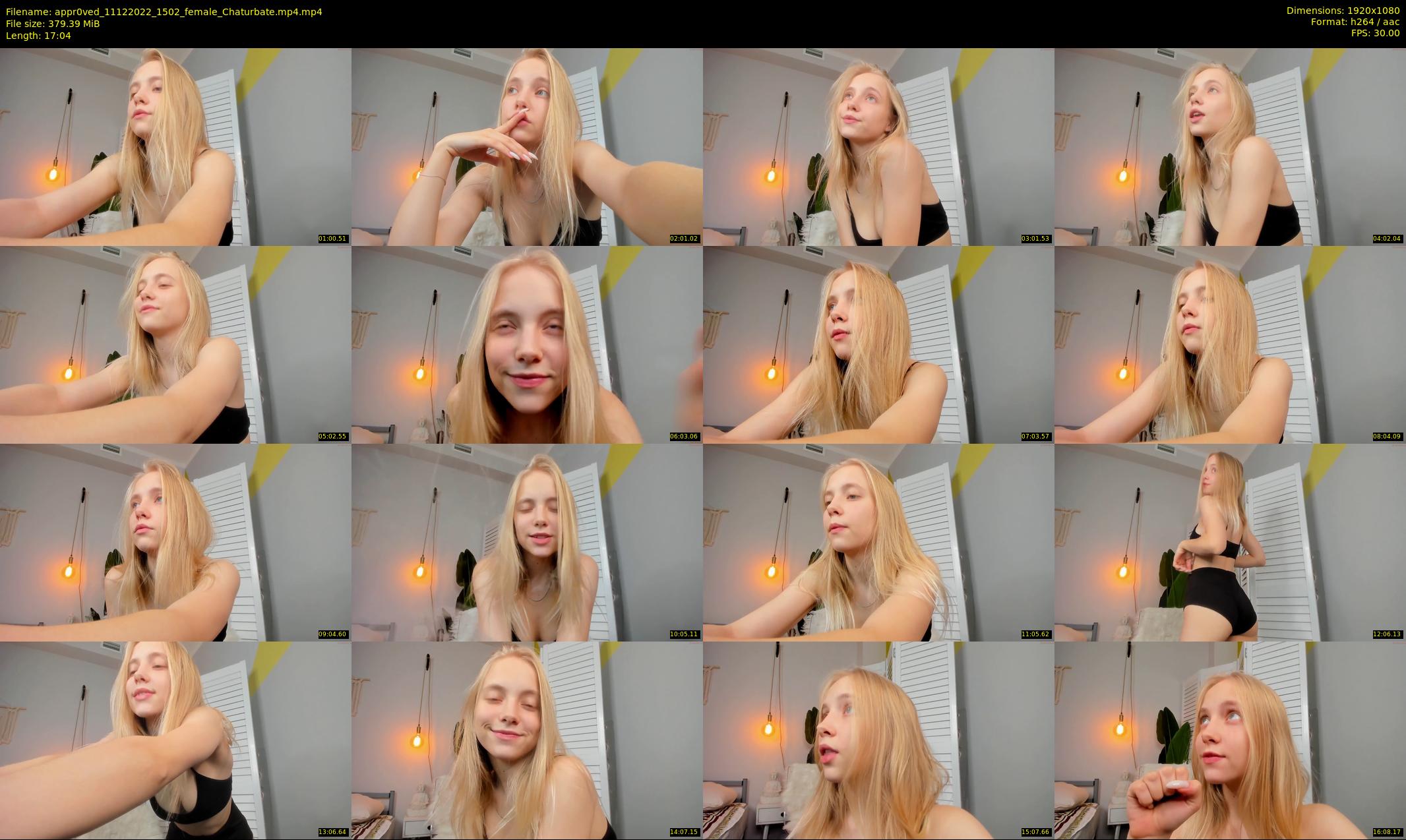appr0ved — 18 minute Chaturbate female cam show recording, 1080p, Dec 11, 2022