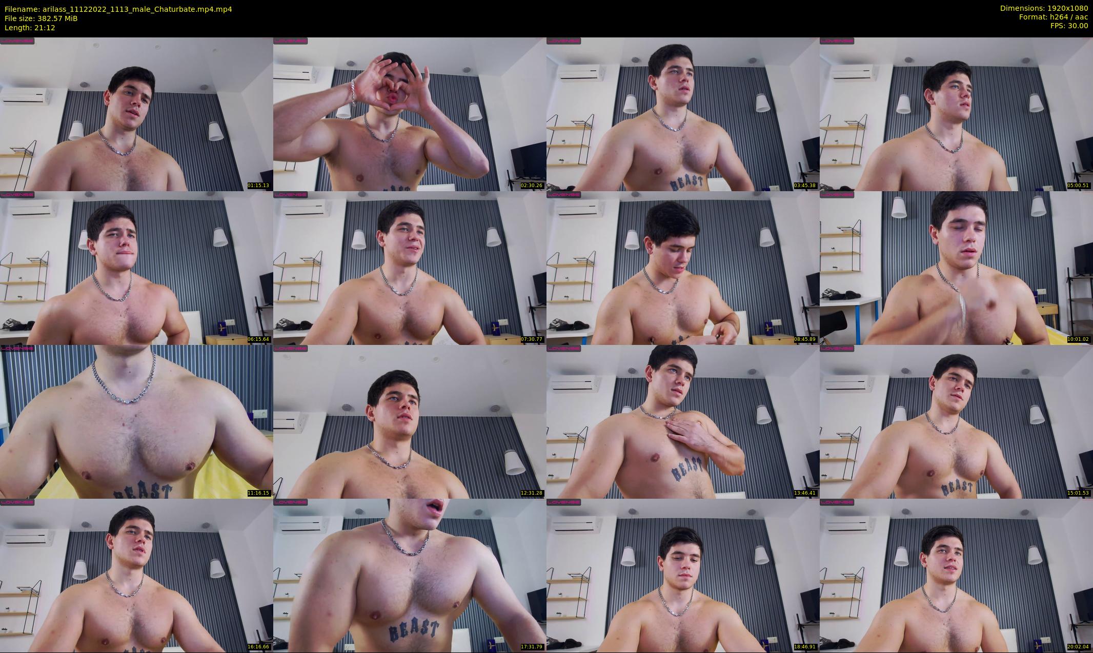arilass — 22 minute Chaturbate male cam show recording, 1080p, Dec 11, 2022
