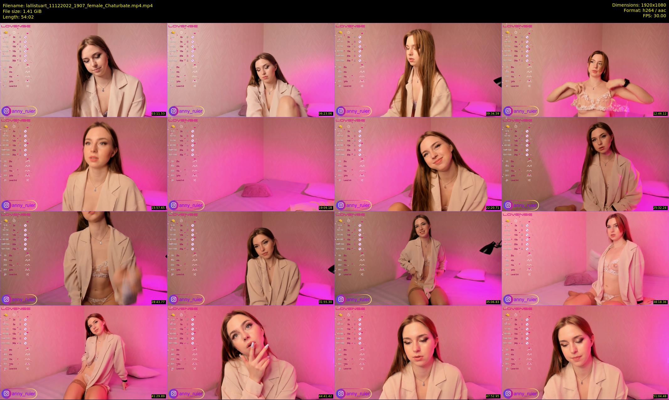 lallistuart — 55 minute Chaturbate female cam show recording, 1080p, Dec 11, 2022