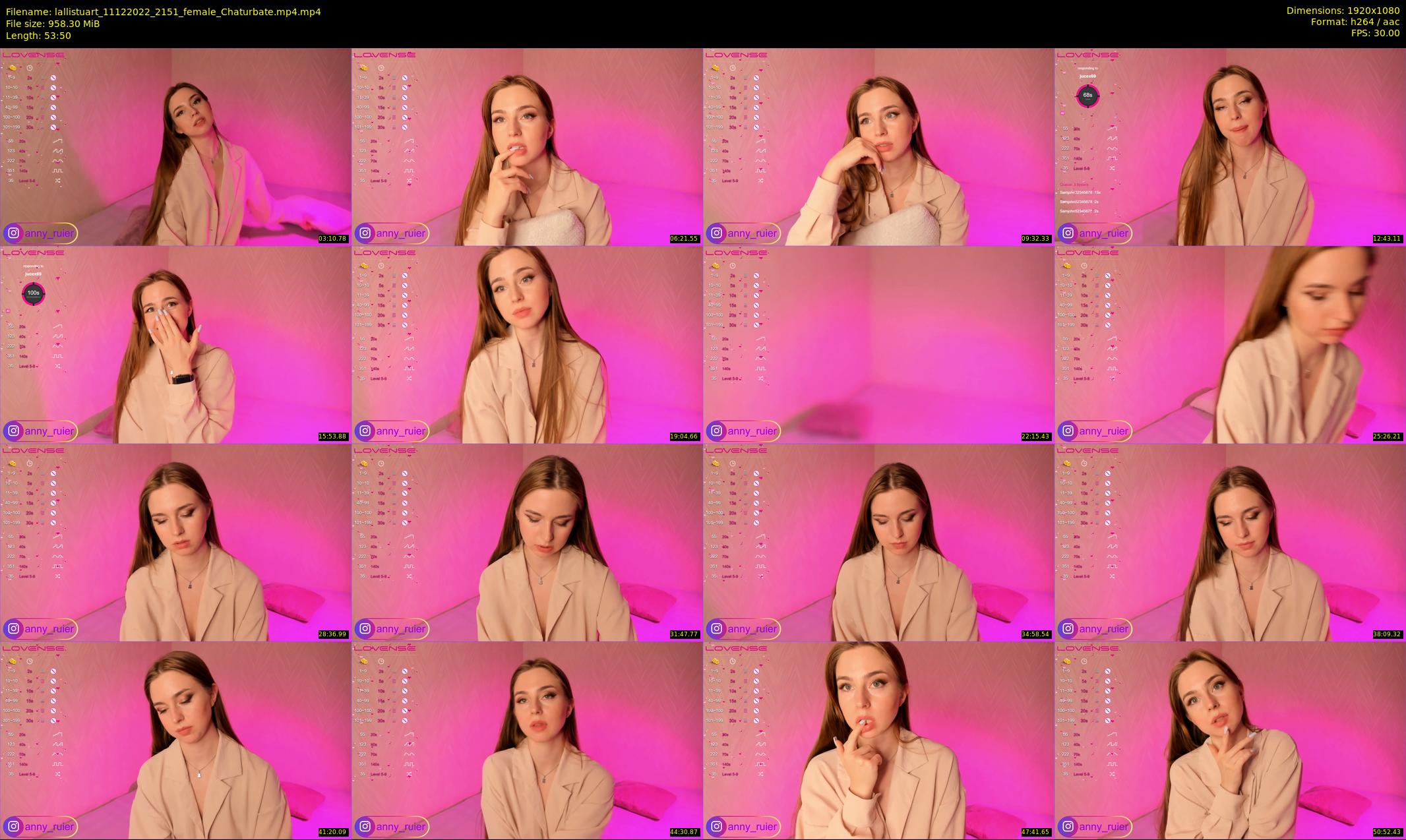 lallistuart — 54 minute Chaturbate female cam show recording, 1080p, Dec 11, 2022