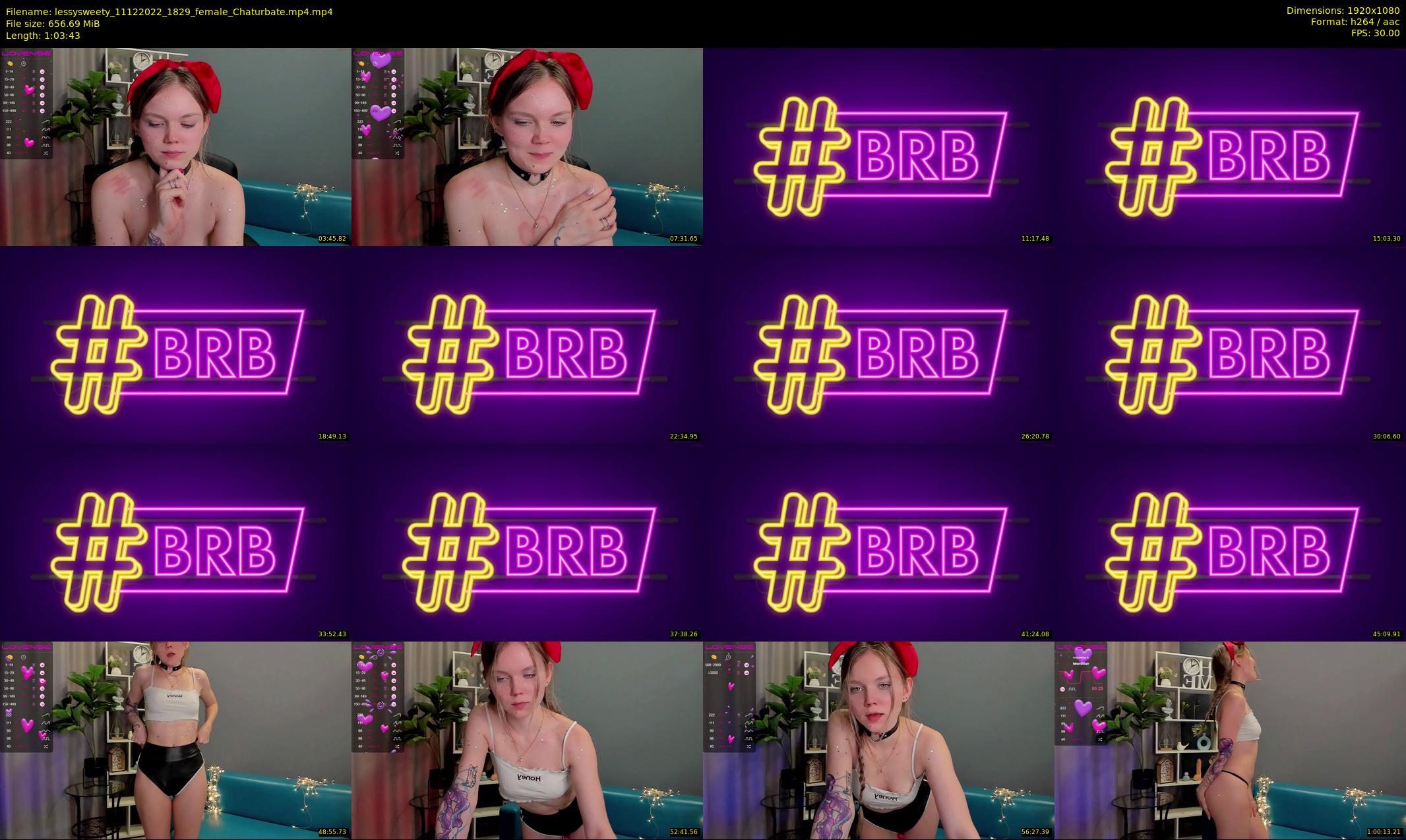 lessysweety — 64 minute Chaturbate female cam show recording, 1080p, Dec 11, 2022