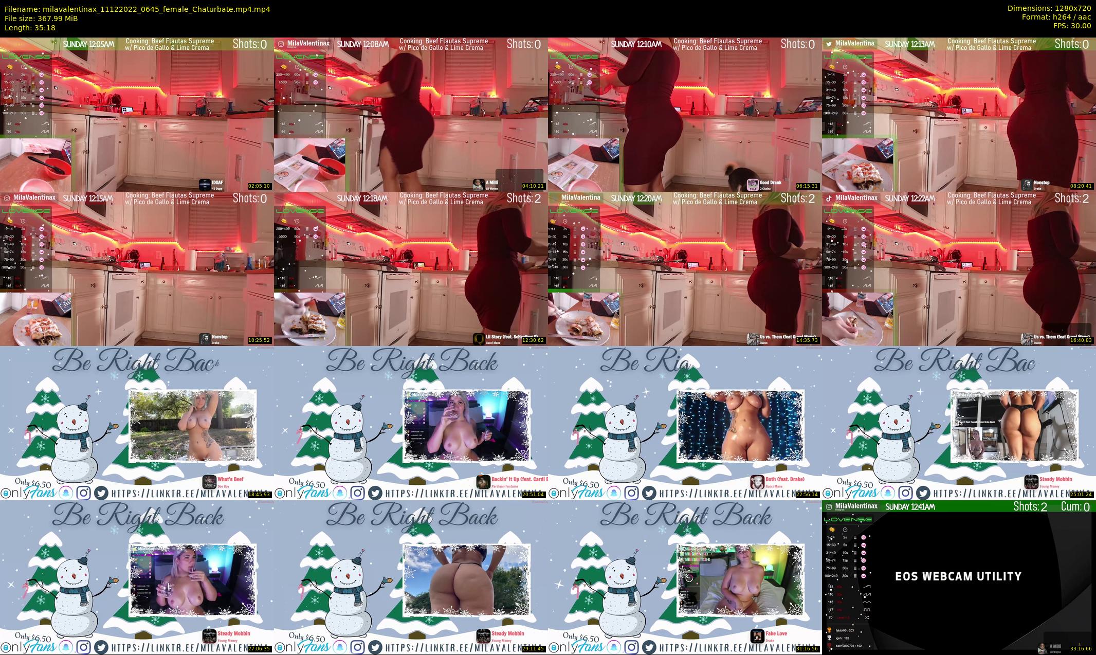 milavalentinax — 36 minute Chaturbate female cam show recording, 720p, Dec 11, 2022