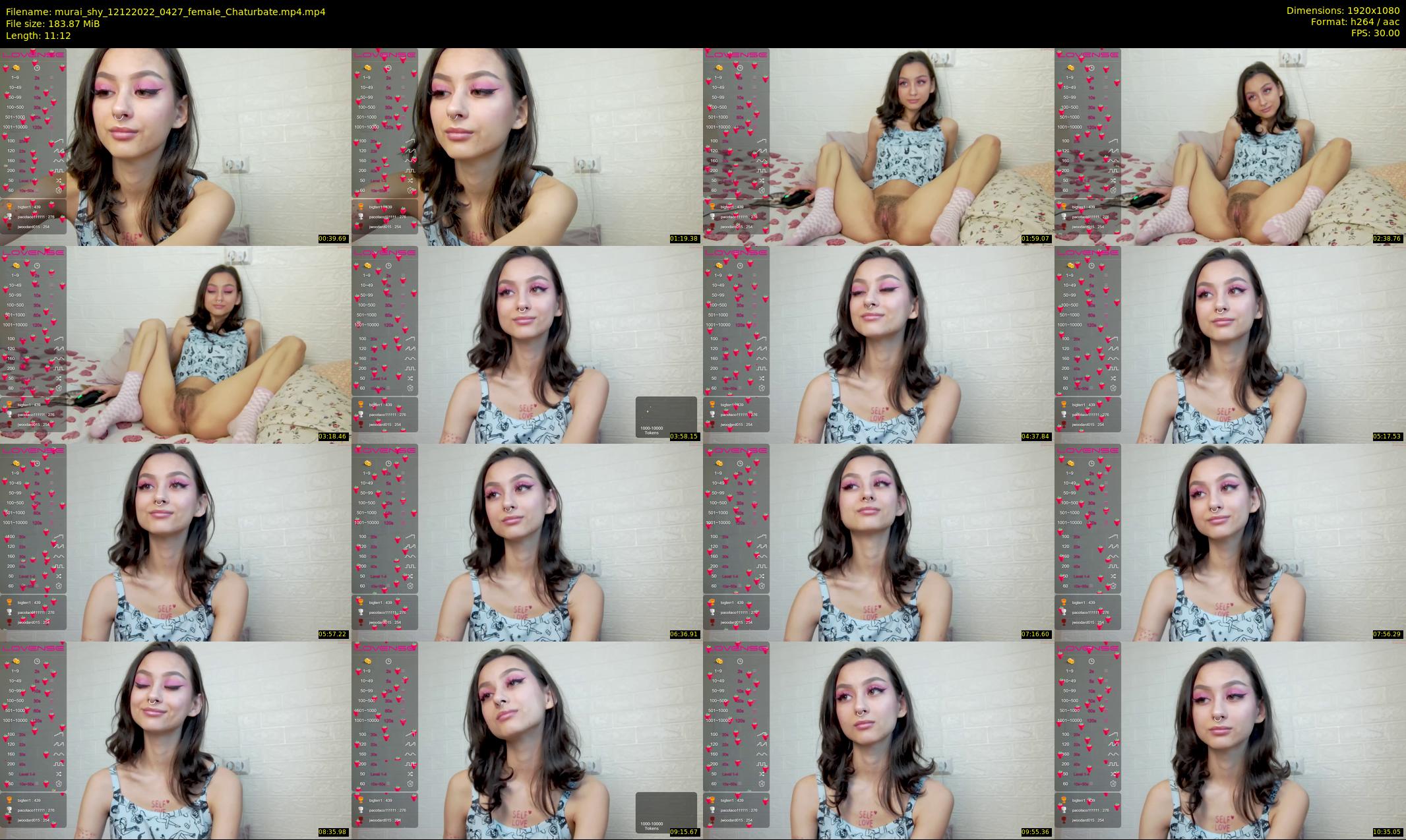 murai_shy — 12 minute Chaturbate female cam show recording, 1080p, Dec 12, 2022