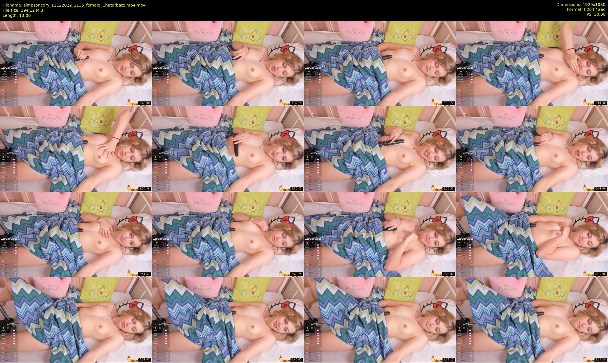 simpsoncory — 13 minute Chaturbate female cam show recording, 1080p, Dec 11, 2022