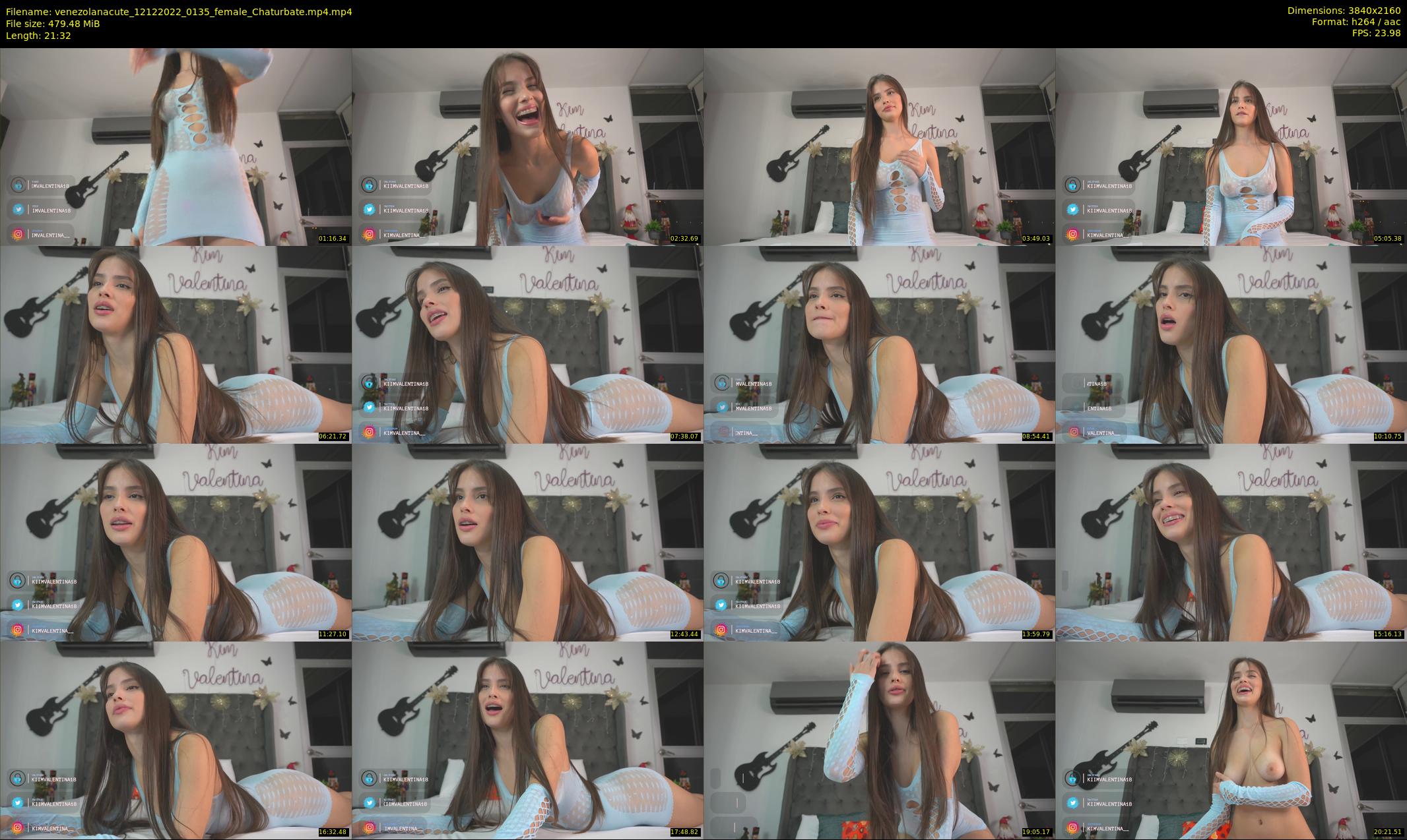 venezolanacute — 22 minute Chaturbate female cam show recording, 4K, Dec 12, 2022