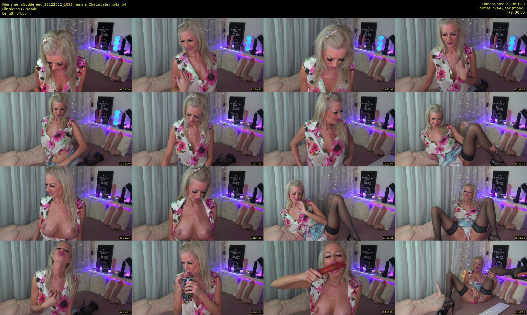 afroditereed — 55 minute Chaturbate female cam show recording, 1080p, Dec 12, 2022