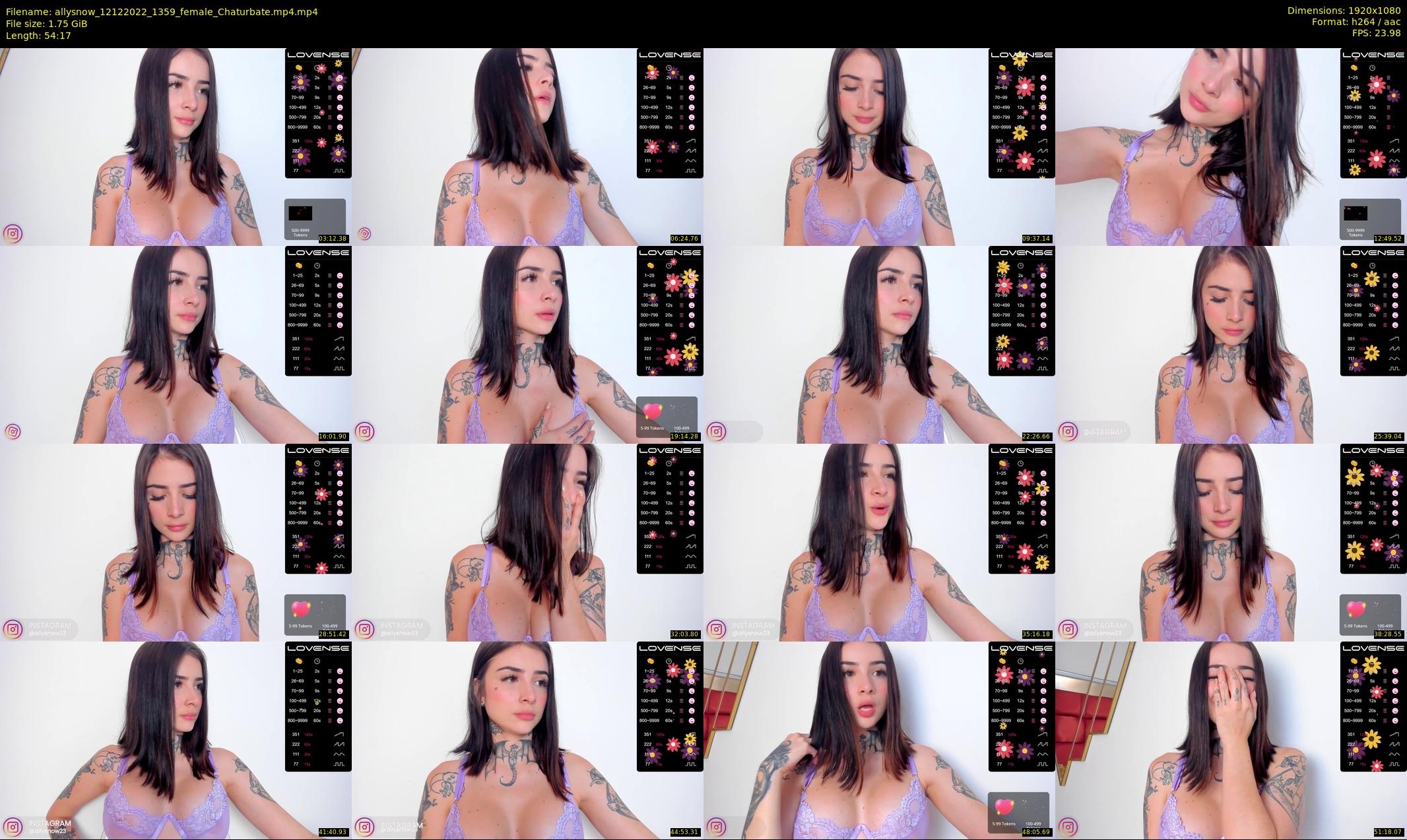 allysnow — 55 minute Chaturbate female cam show recording, 1080p, Dec 12, 2022