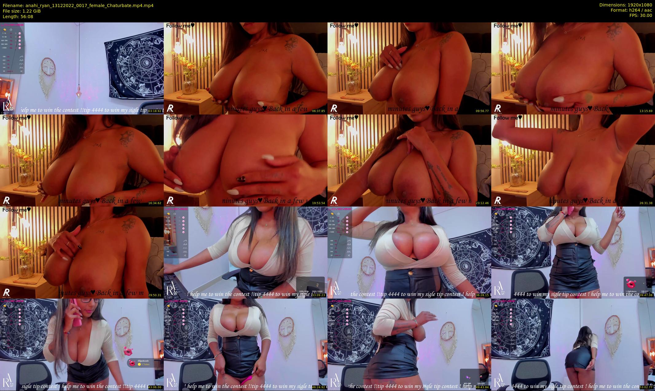 anahi_ryan — 57 minute Chaturbate female cam show recording, 1080p, Dec 13, 2022