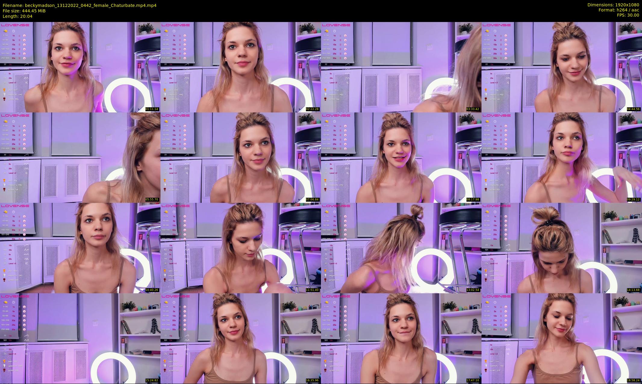 beckymadson — 21 minute Chaturbate female cam show recording, 1080p, Dec 13, 2022