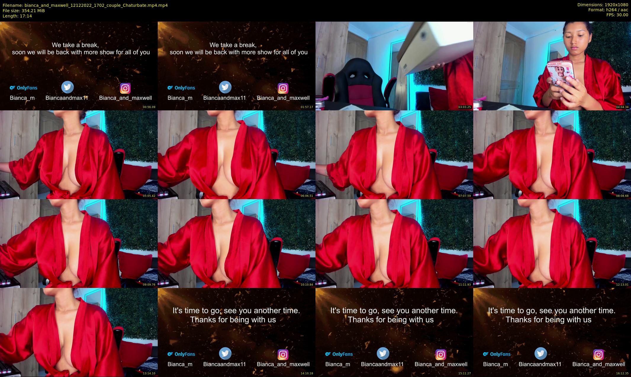 bianca_and_maxwell — 18 minute Chaturbate couple cam show recording, 1080p, Dec 12, 2022
