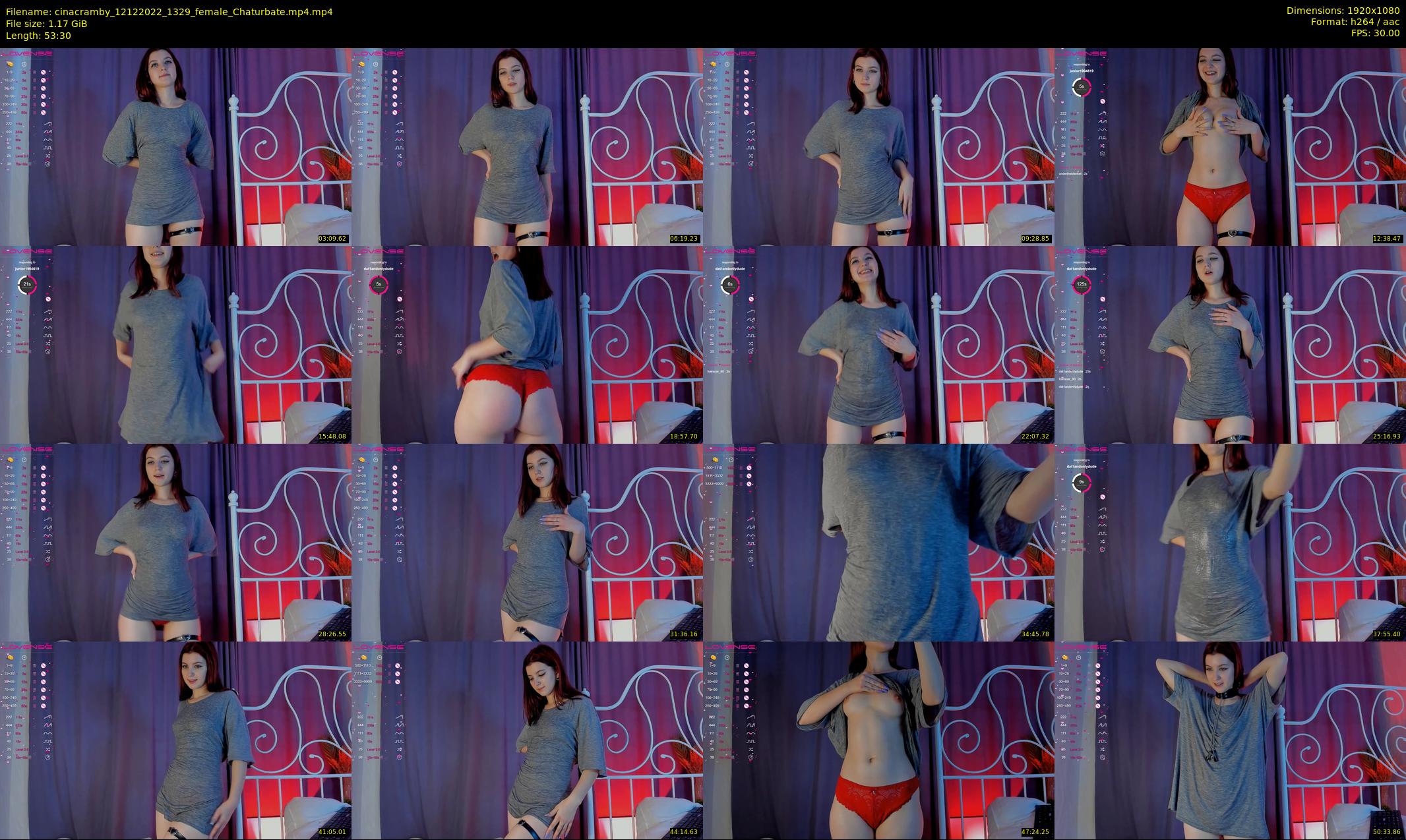 cinacramby — 54 minute Chaturbate female cam show recording, 1080p, Dec 12, 2022