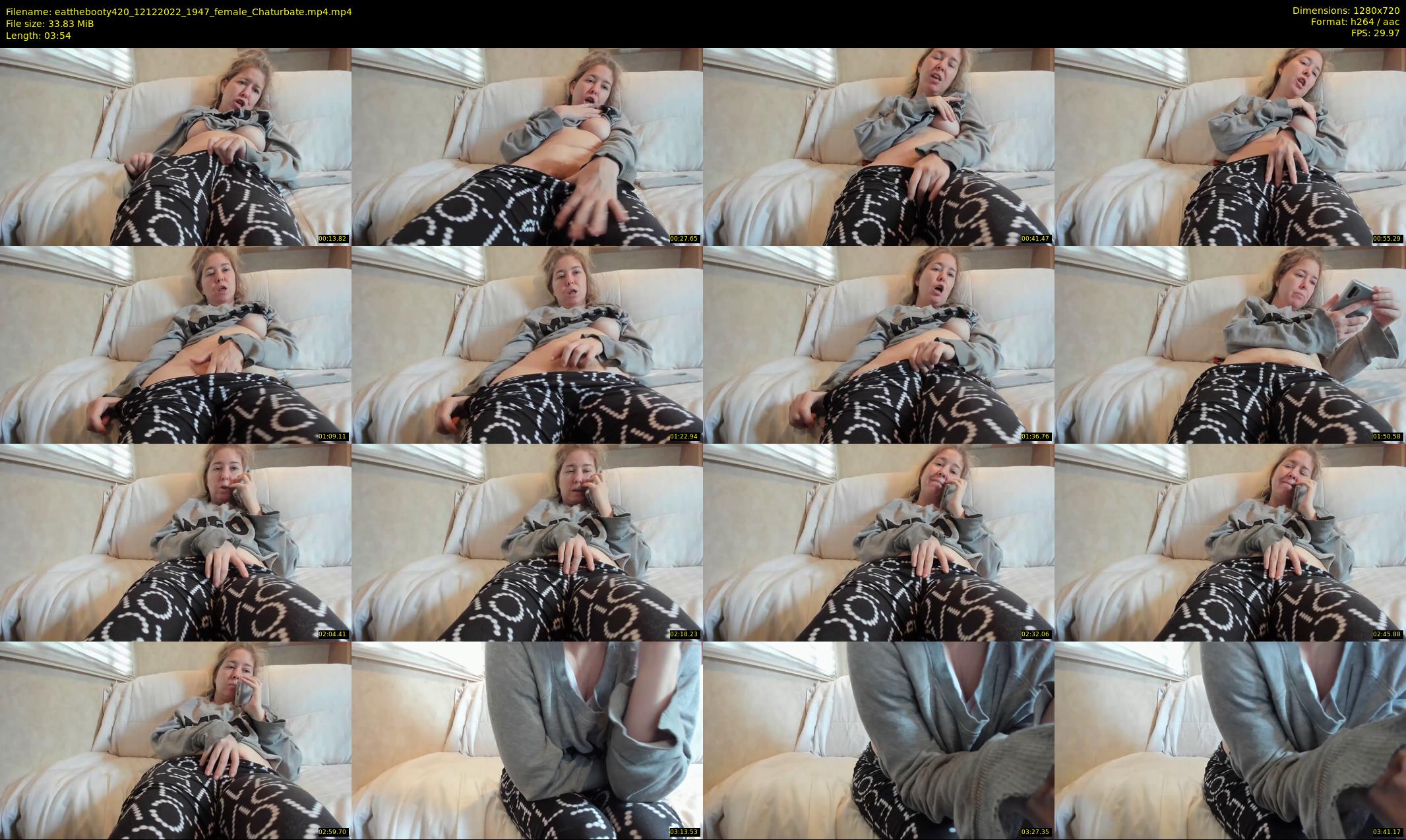 eatthebooty420 — 4 minute Chaturbate female cam show recording, 720p, Dec 12, 2022