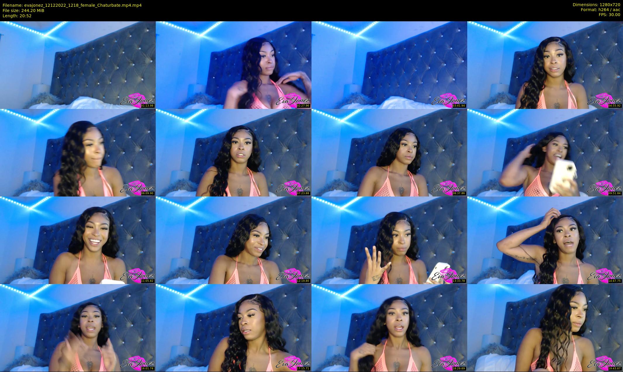 evajonez — 21 minute Chaturbate female cam show recording, 720p, Dec 12, 2022