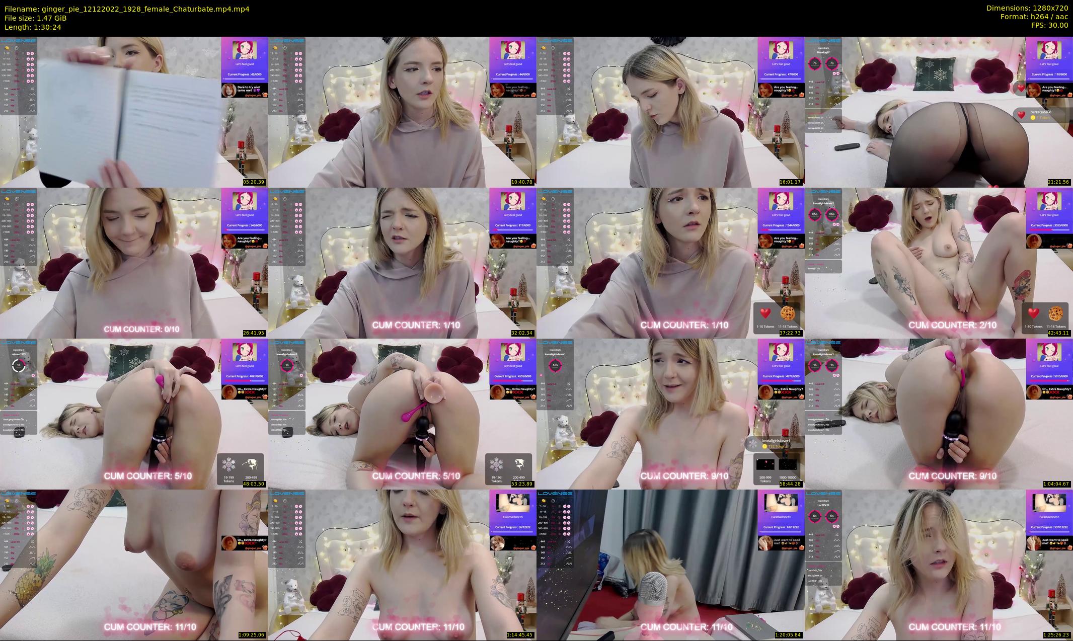 ginger_pie — 91 minute Chaturbate female cam show recording, 720p, Dec 12, 2022