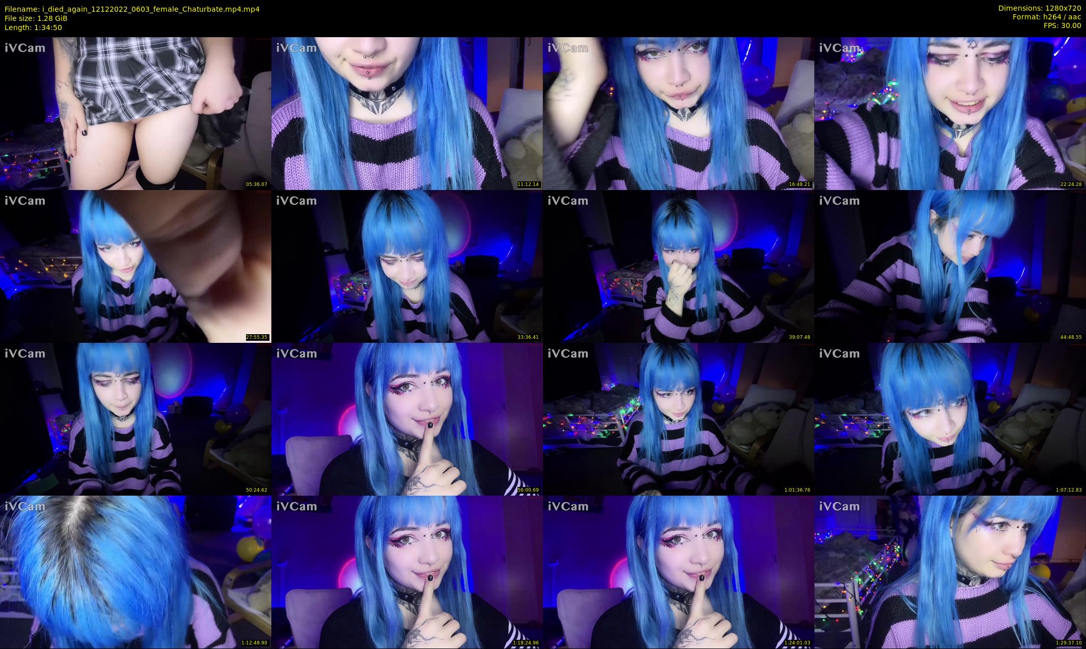 i_died_again — 95 minute Chaturbate female cam show recording, 720p, Dec 12, 2022
