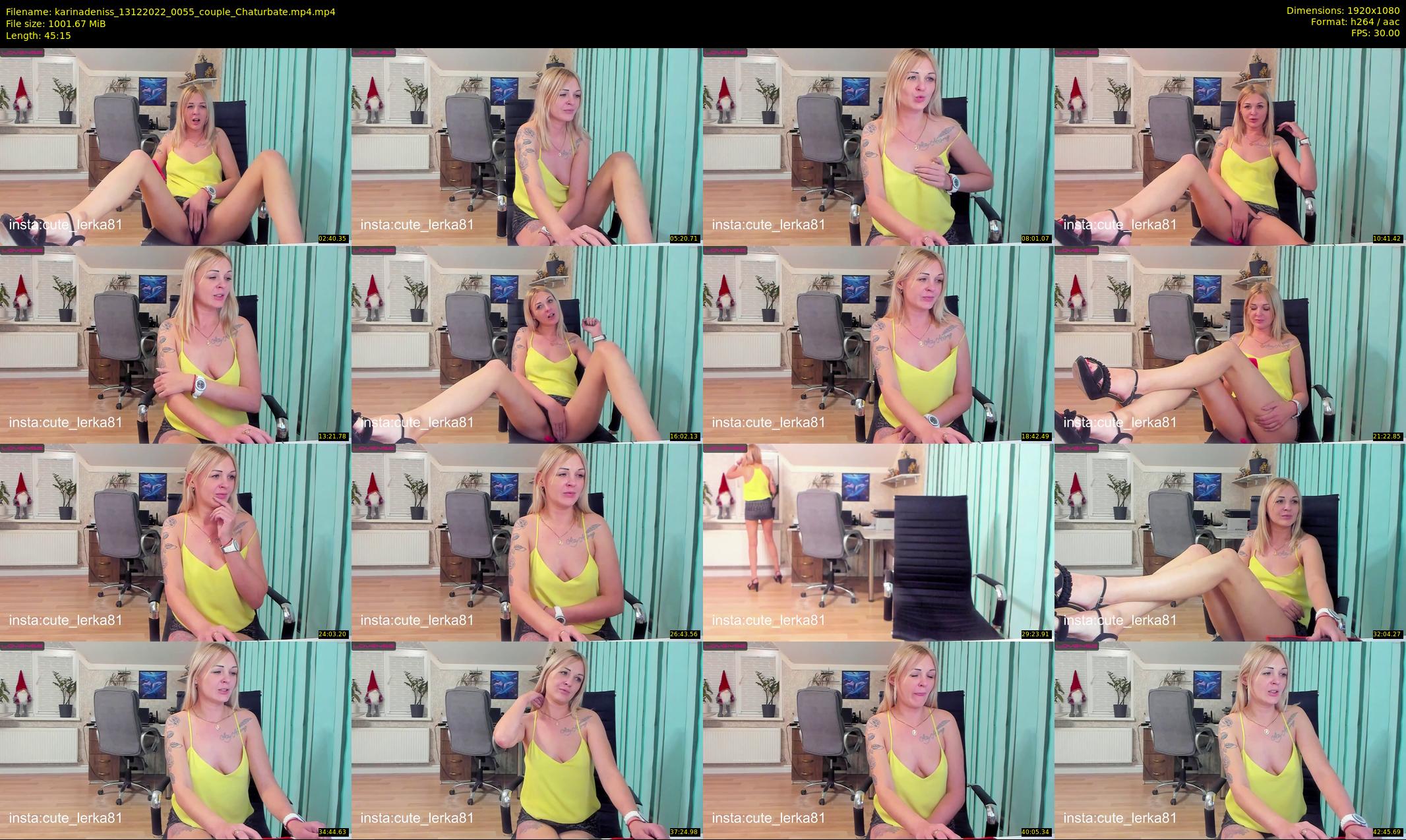 karinadeniss — 46 minute Chaturbate couple cam show recording, 1080p, Dec 13, 2022