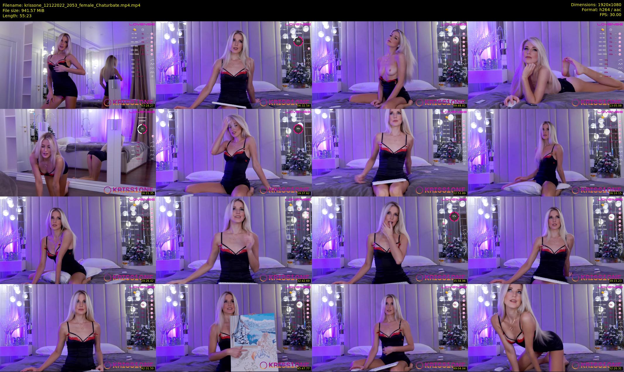 krissone — 56 minute Chaturbate female cam show recording, 1080p, Dec 12, 2022