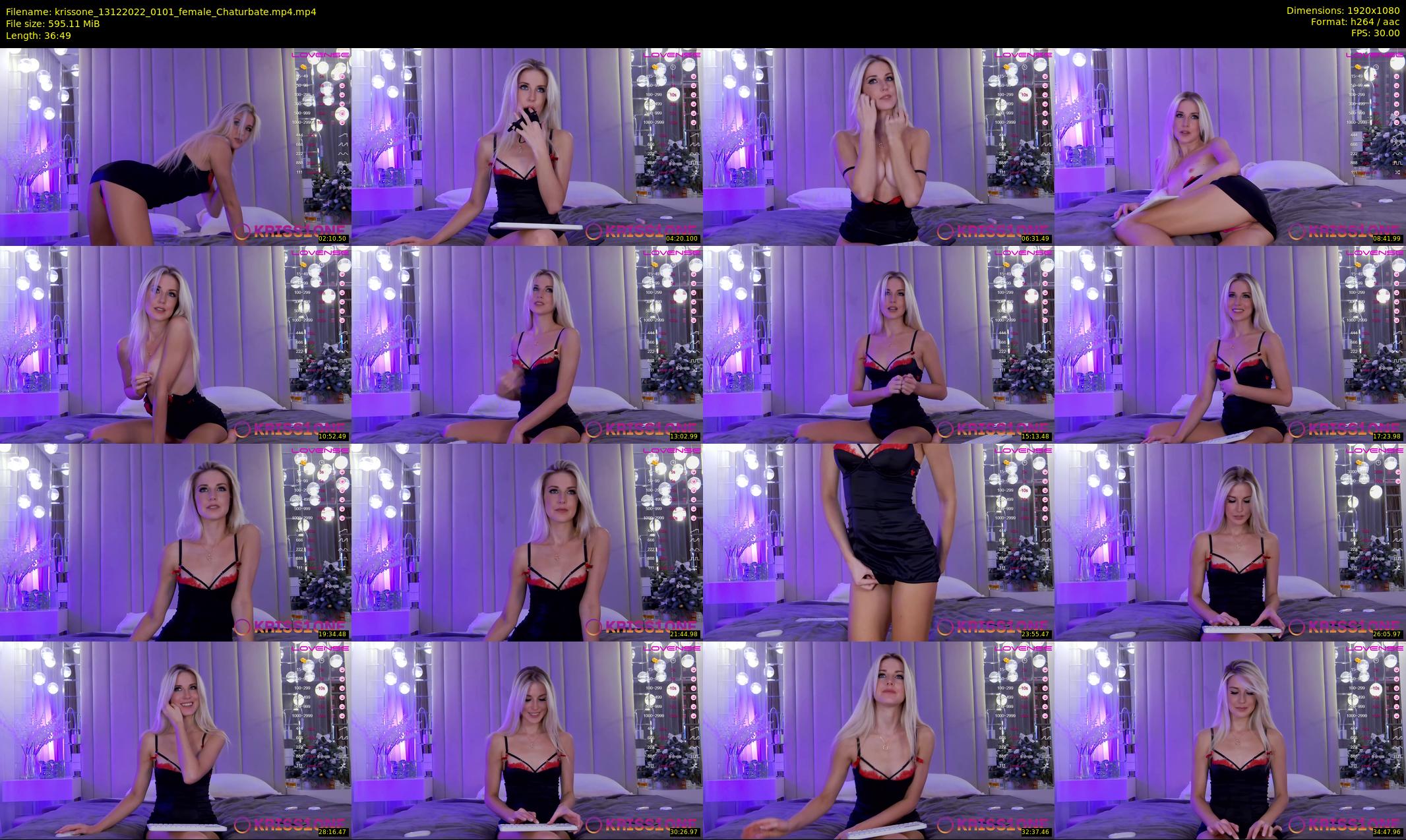 krissone — 37 minute Chaturbate female cam show recording, 1080p, Dec 13, 2022