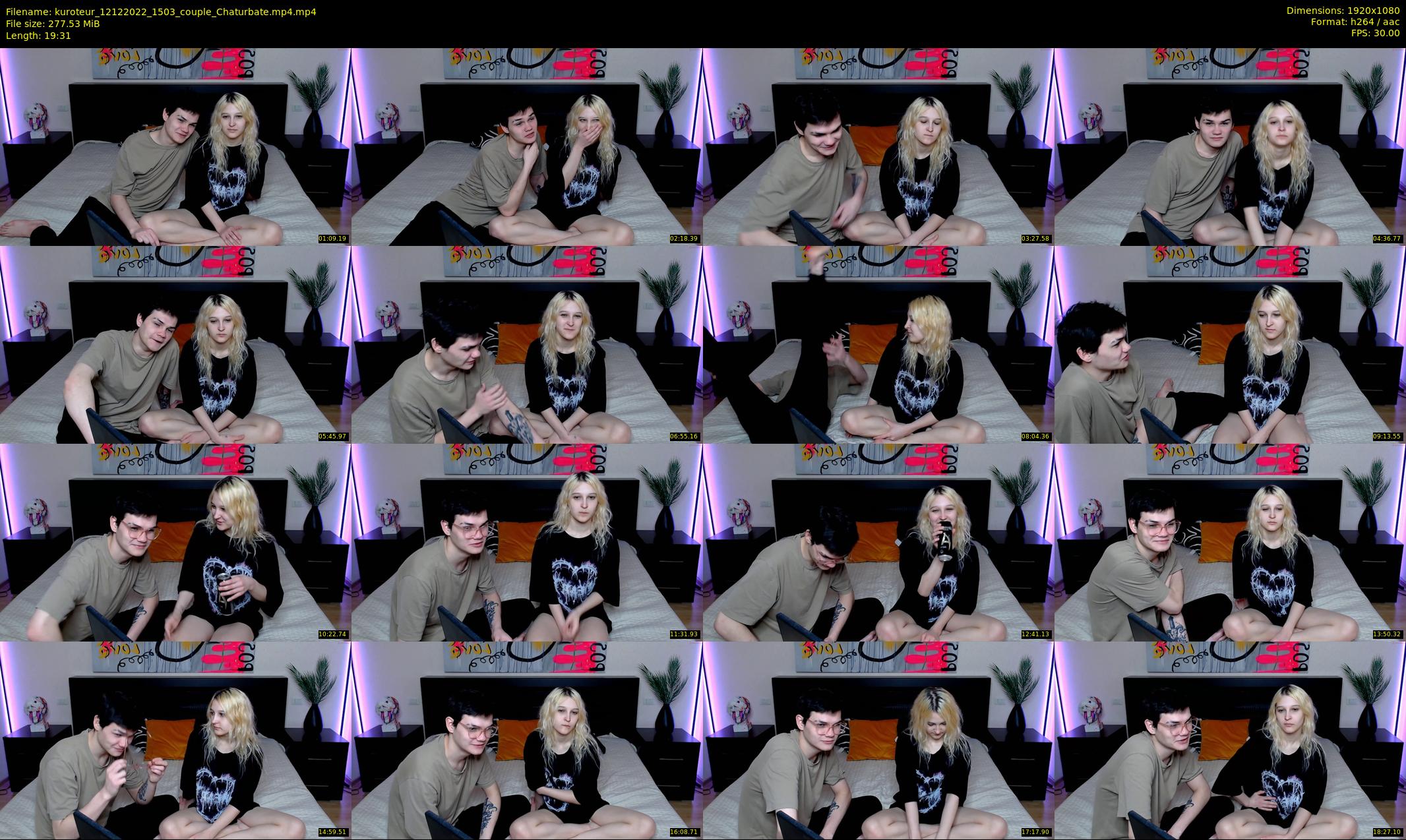 kuroteur — 20 minute Chaturbate couple cam show recording, 1080p, Dec 12, 2022