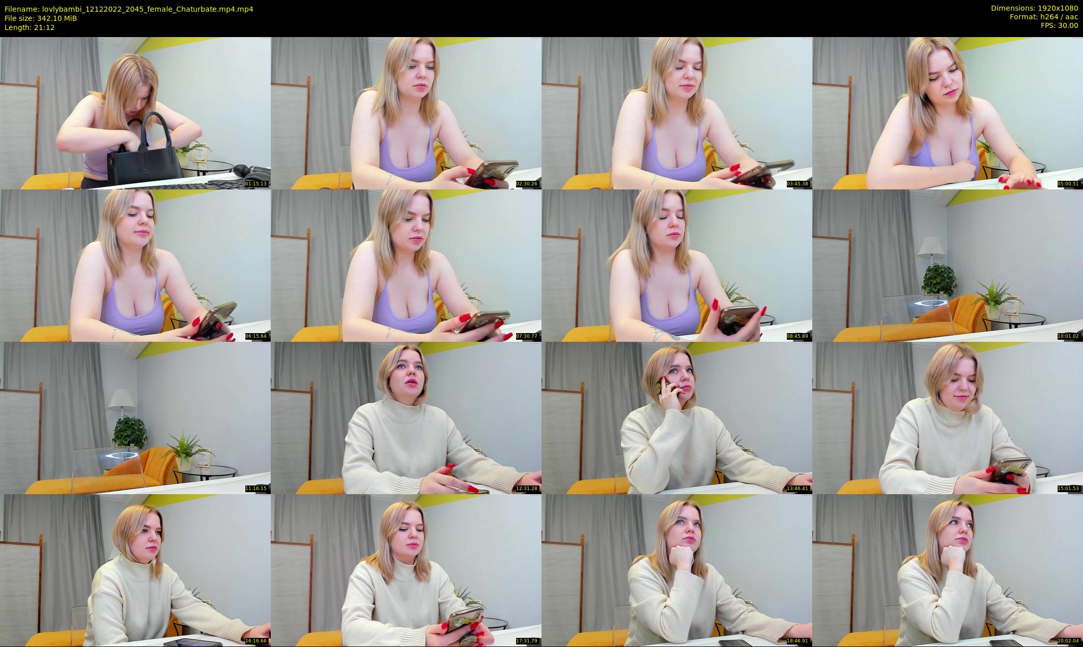 lovlybambi — 22 minute Chaturbate female cam show recording, 1080p, Dec 12, 2022