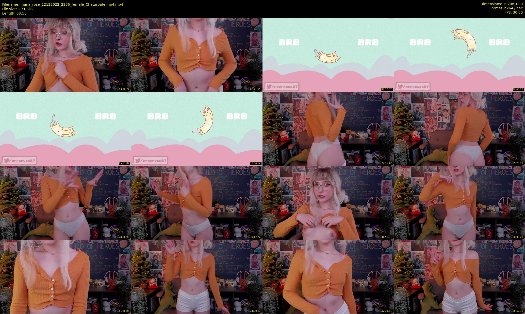 mana_rose — 54 minute Chaturbate female cam show recording, 1080p, Dec 12, 2022