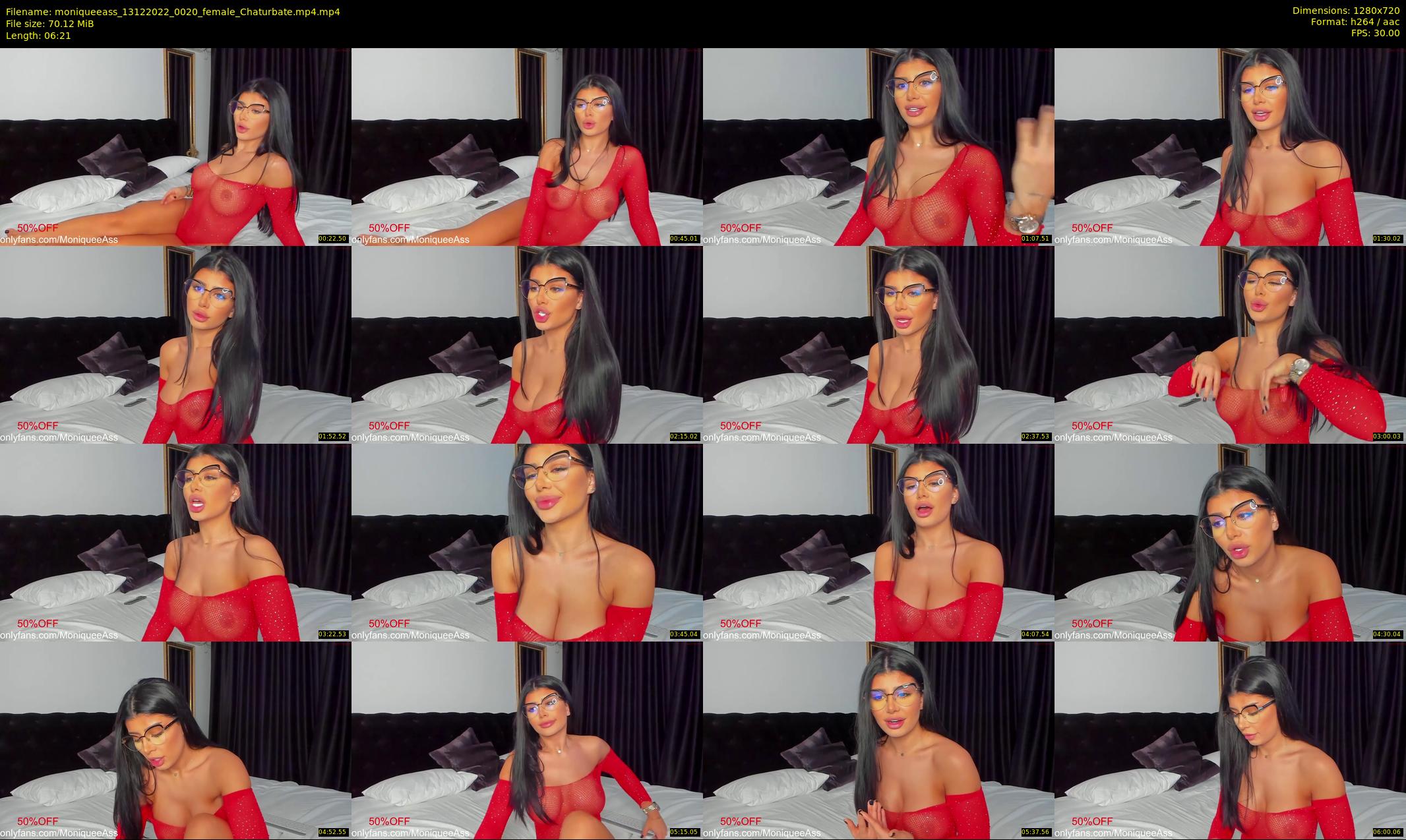 moniqueeass — 7 minute Chaturbate female cam show recording, 720p, Dec 13, 2022