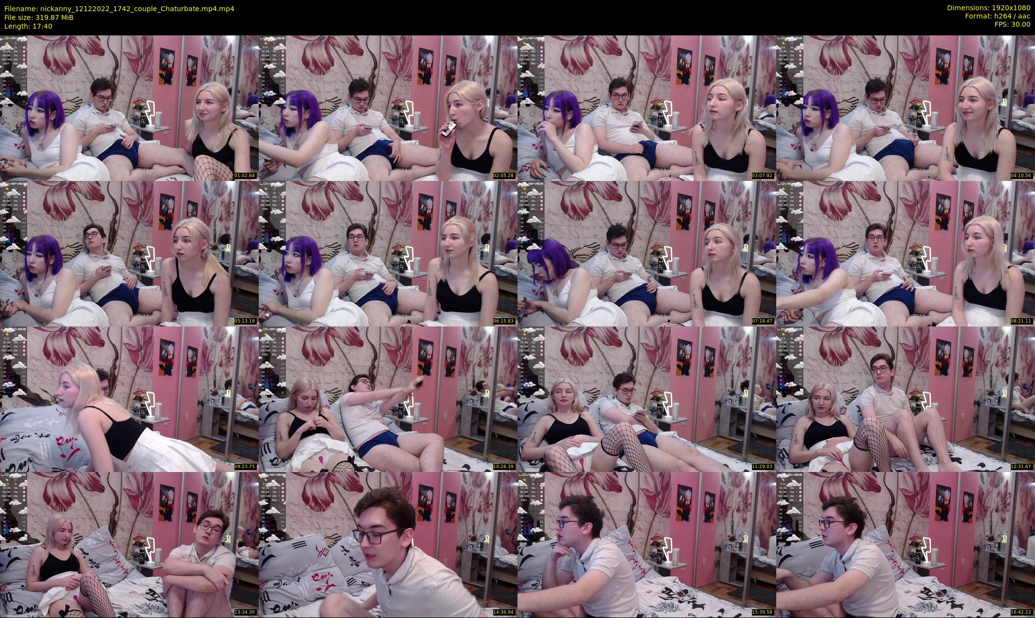 nickanny — 18 minute Chaturbate couple cam show recording, 1080p, Dec 12, 2022