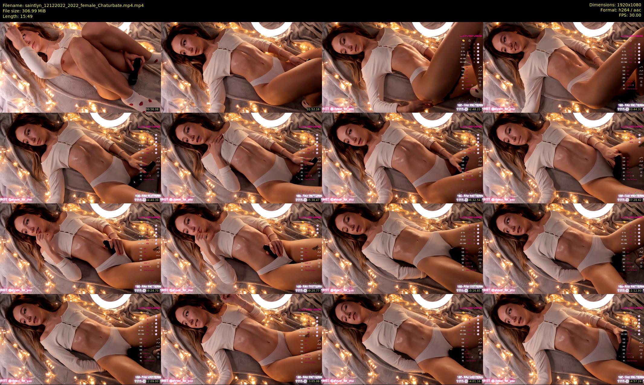 saintlyn — 16 minute Chaturbate female cam show recording, 1080p, Dec 12, 2022