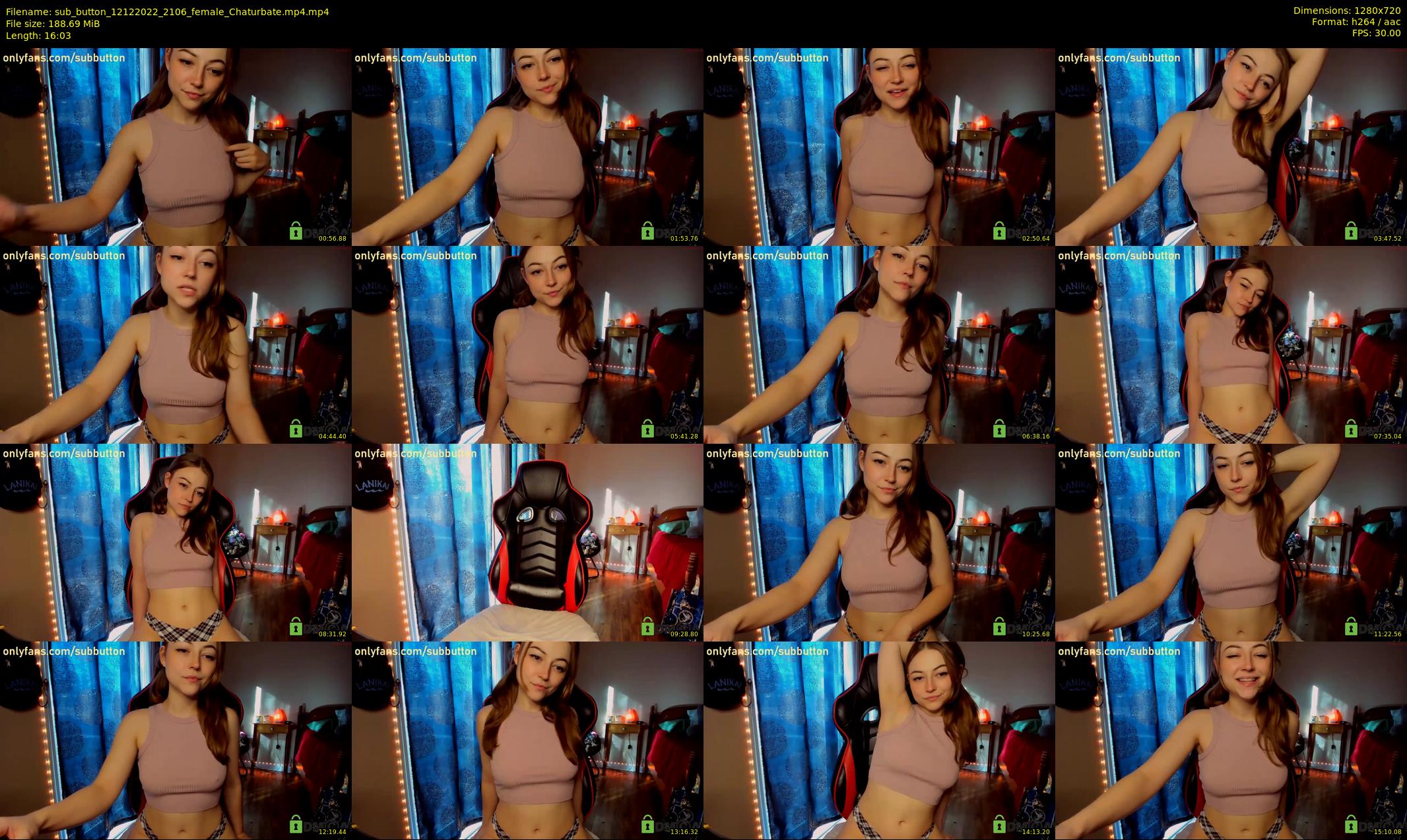 sub_button — 17 minute Chaturbate female cam show recording, 720p, Dec 12, 2022