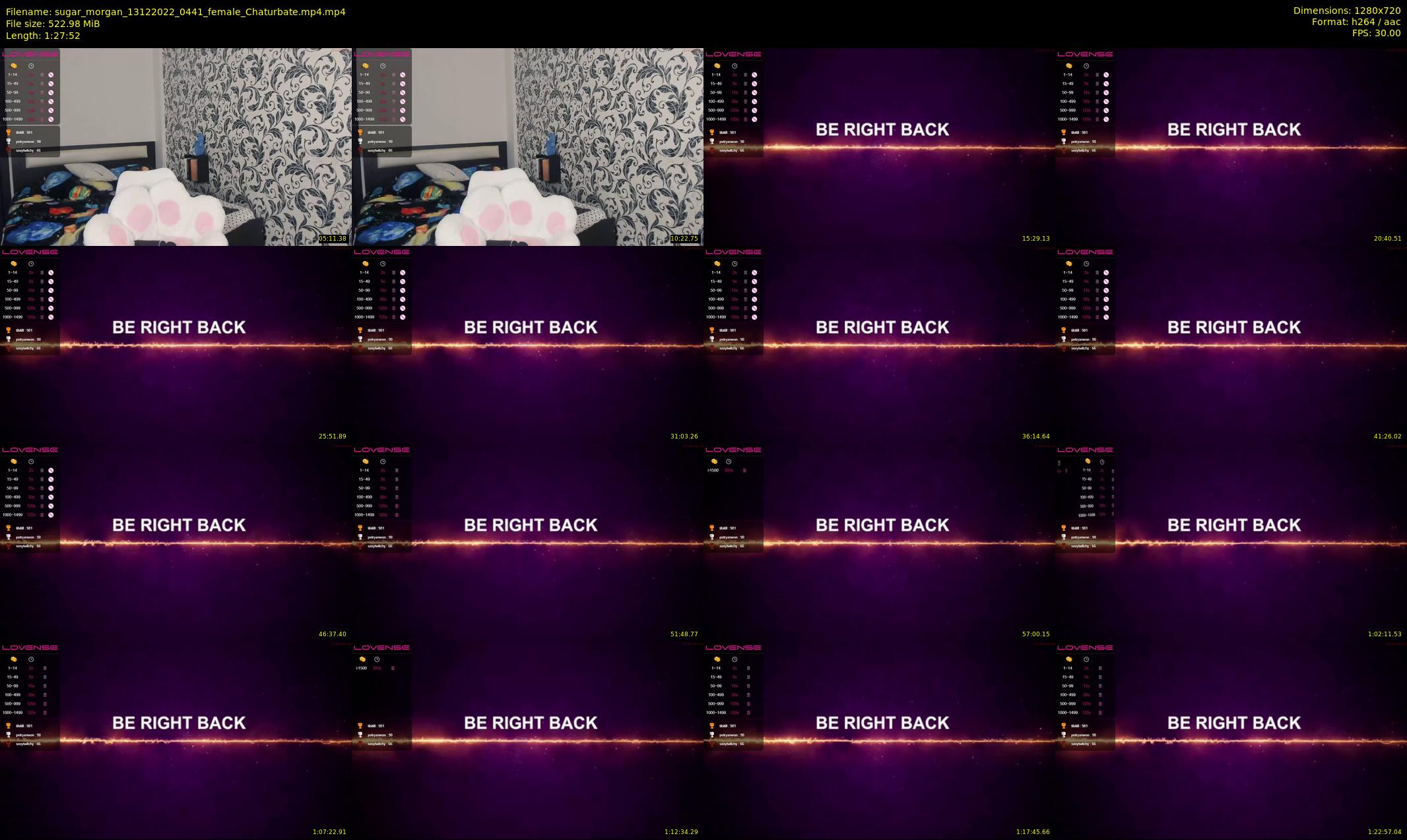 sugar_morgan — 88 minute Chaturbate female cam show recording, 720p, Dec 13, 2022