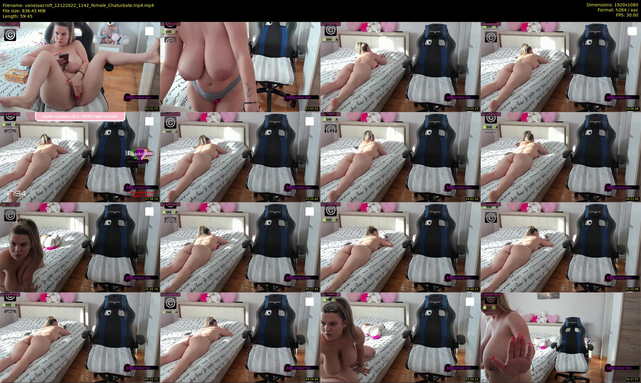 vanessacroft — 60 minute Chaturbate female cam show recording, 1080p, Dec 12, 2022
