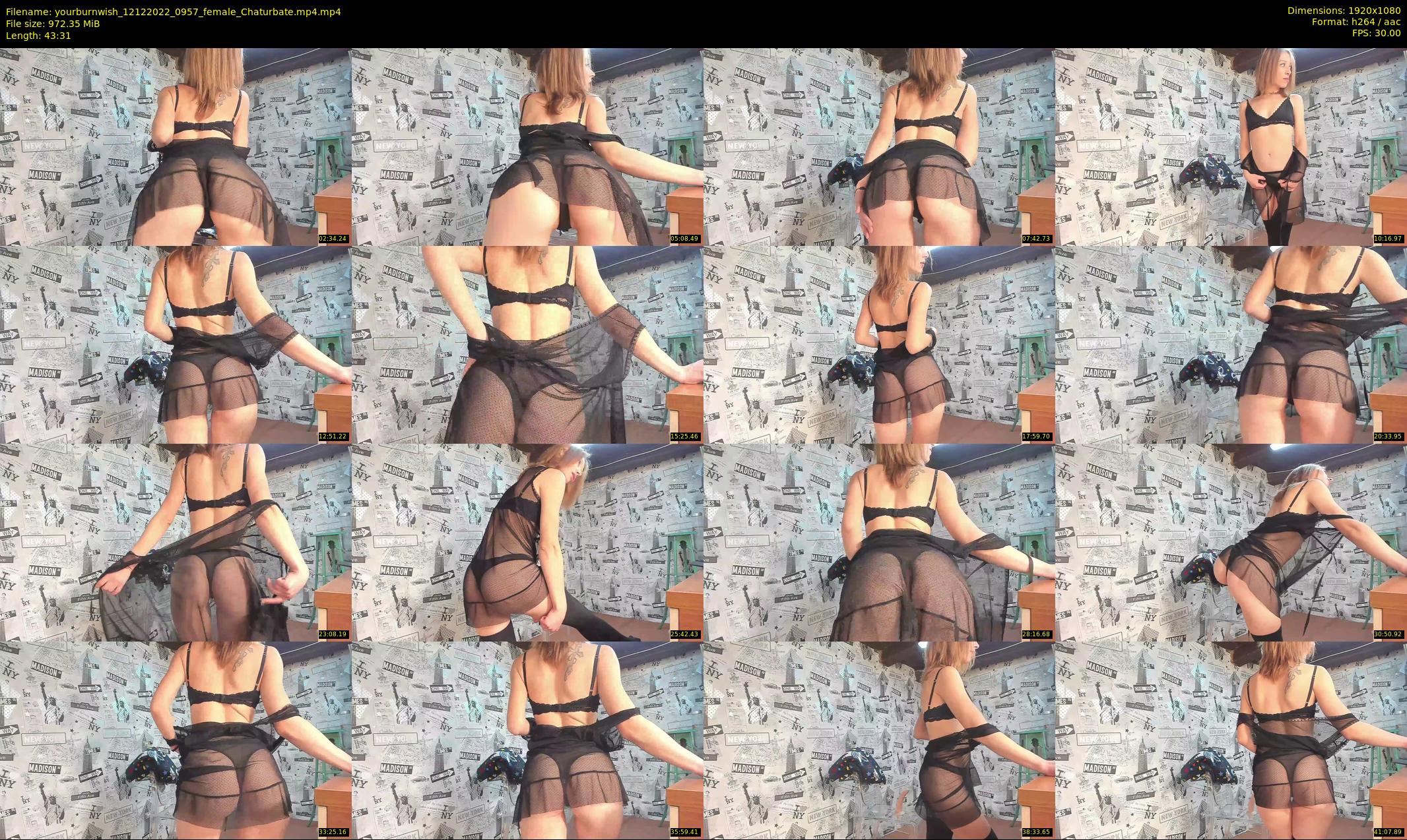 yourburnwish — 44 minute Chaturbate female cam show recording, 1080p, Dec 12, 2022
