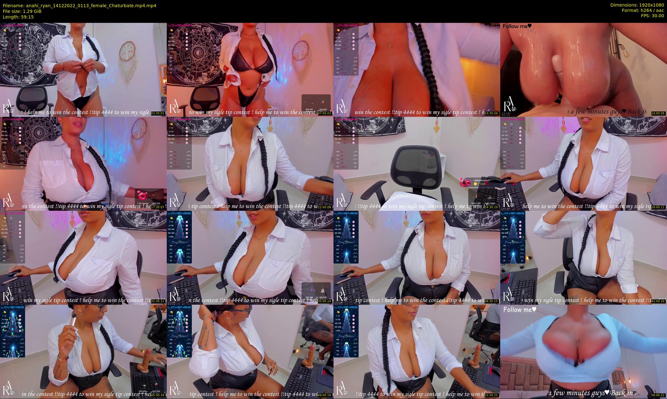 anahi_ryan — 60 minute Chaturbate female cam show recording, 1080p, Dec 14, 2022