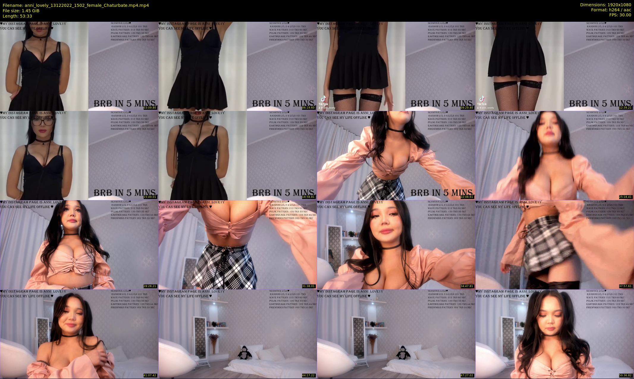 anni_lovely — 54 minute Chaturbate female cam show recording, 1080p, Dec 13, 2022
