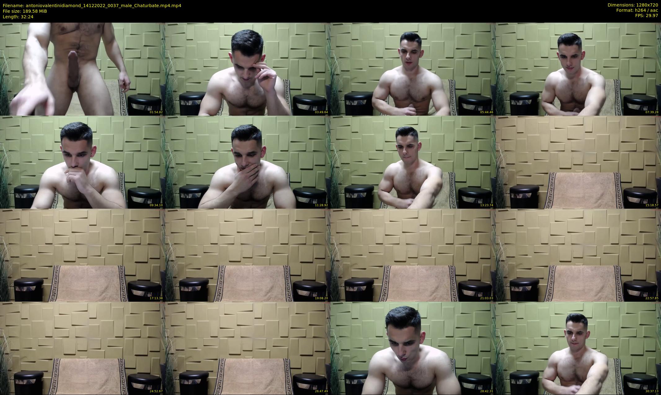 antoniovalentinidiamond — 33 minute Chaturbate male cam show recording, 720p, Dec 14, 2022
