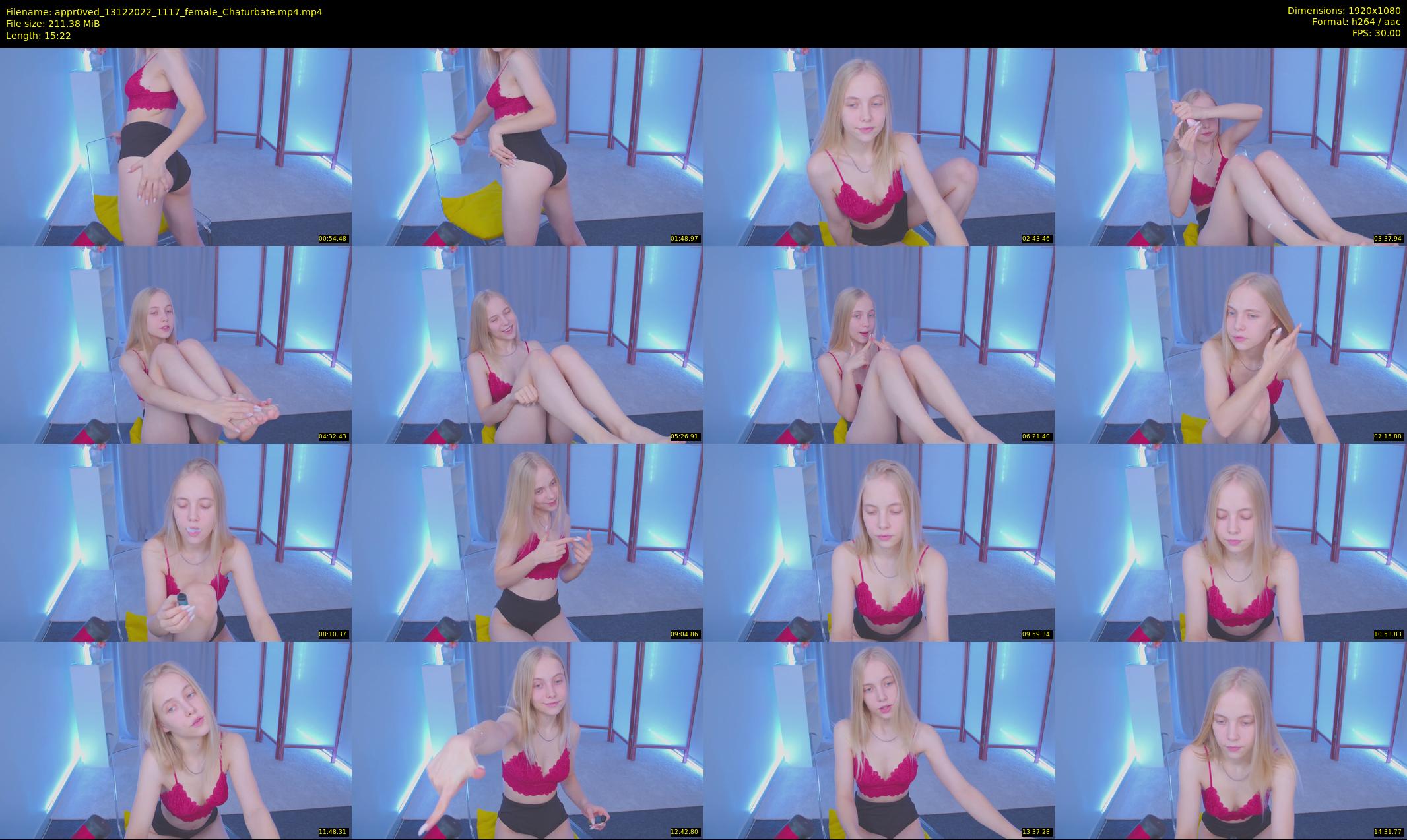 appr0ved — 16 minute Chaturbate female cam show recording, 1080p, Dec 13, 2022