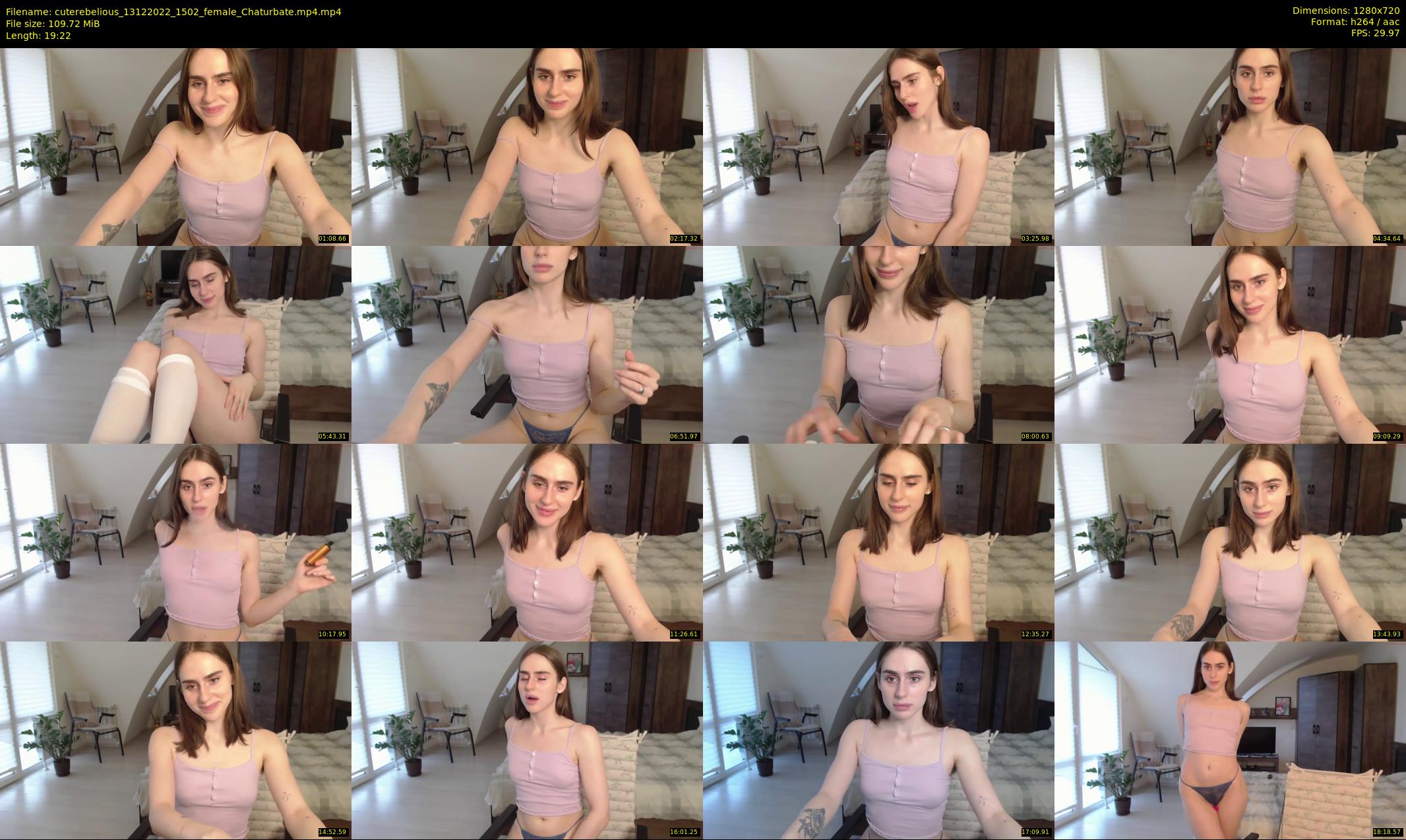 cuterebelious — 20 minute Chaturbate female cam show recording, 720p, Dec 13, 2022