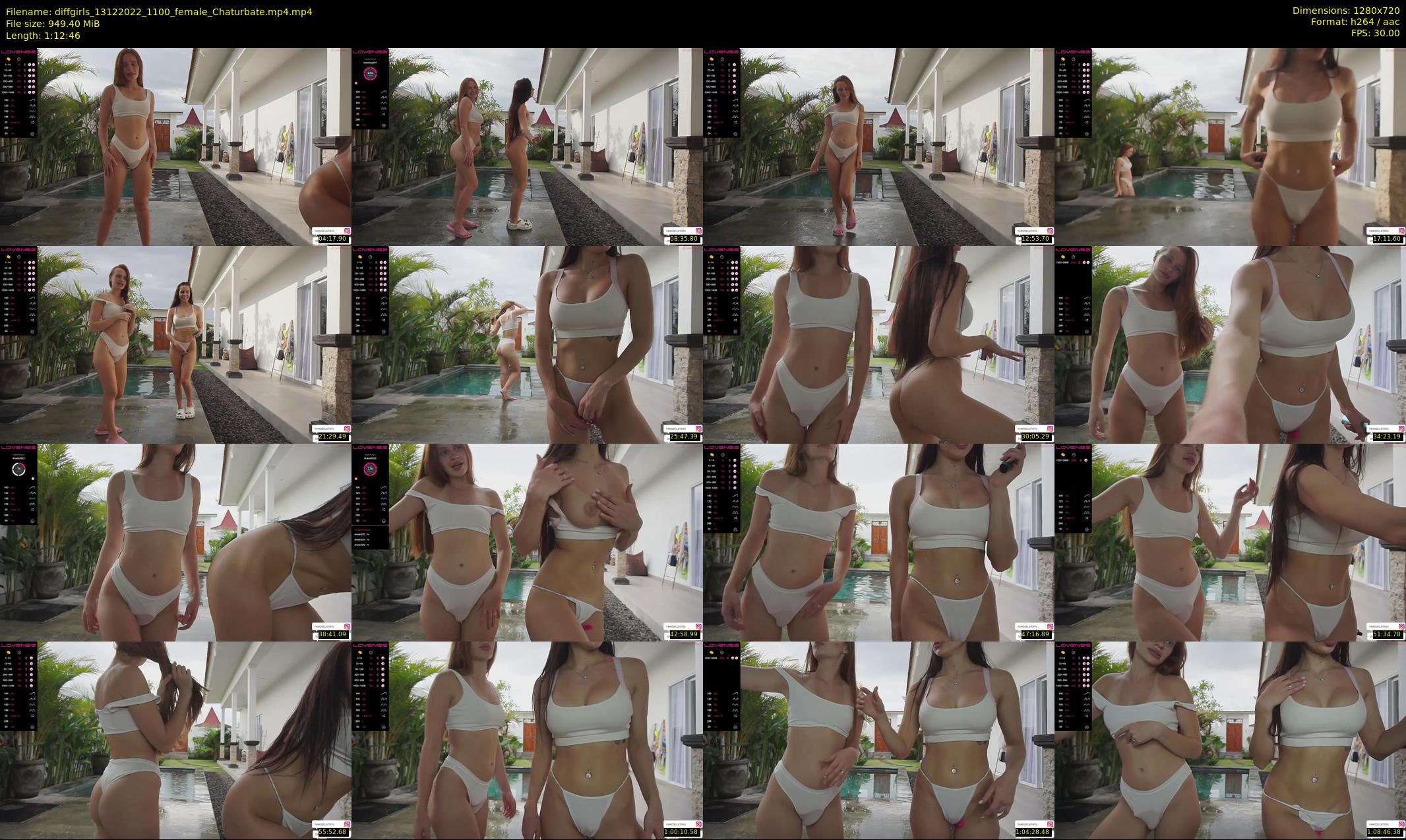 diffgirls — 73 minute Chaturbate female cam show recording, 720p, Dec 13, 2022