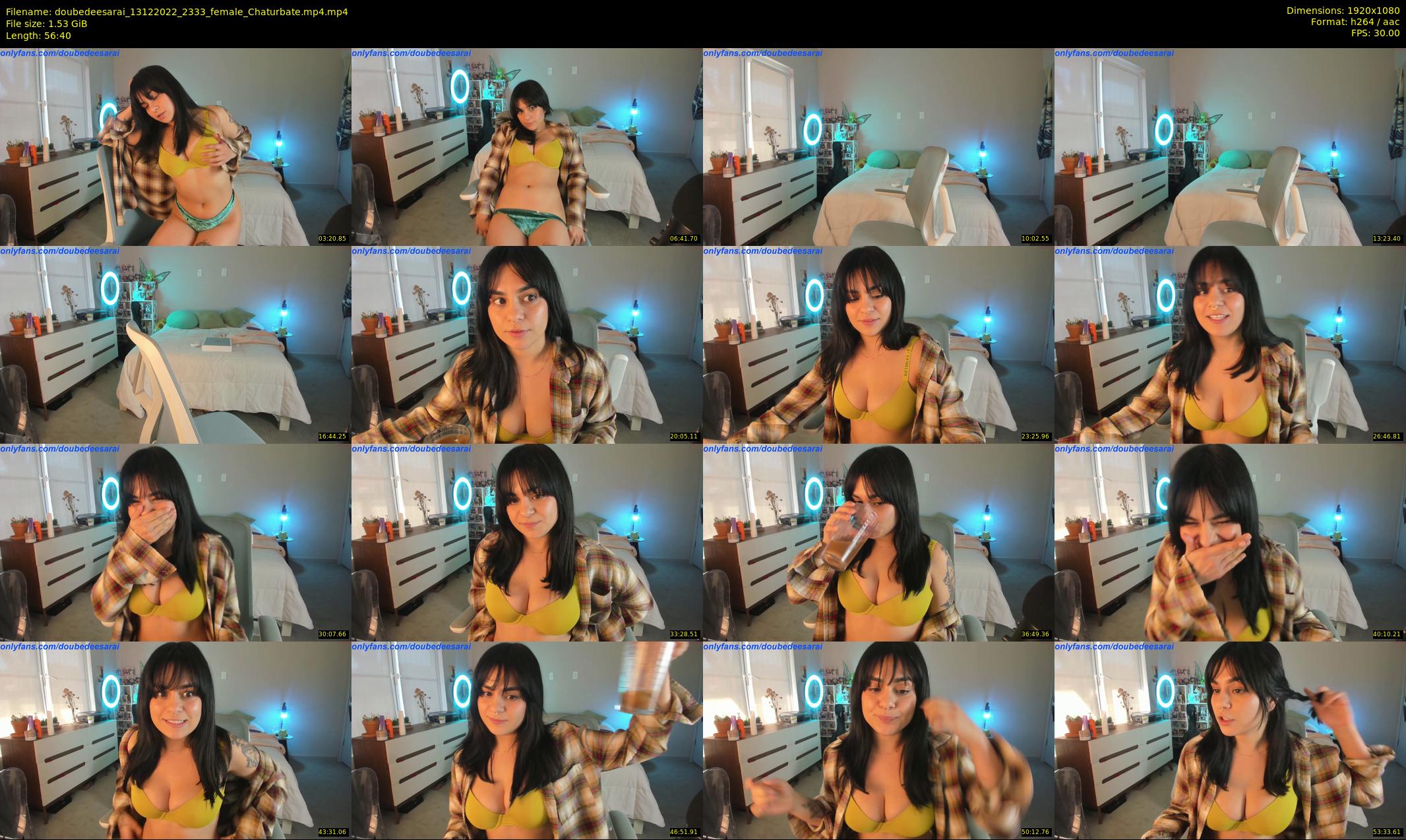 doubedeesarai — 57 minute Chaturbate female cam show recording, 1080p, Dec 13, 2022