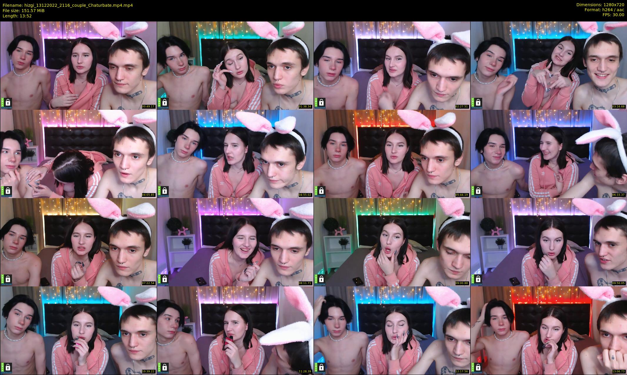 hizgi — 14 minute Chaturbate couple cam show recording, 720p, Dec 13, 2022