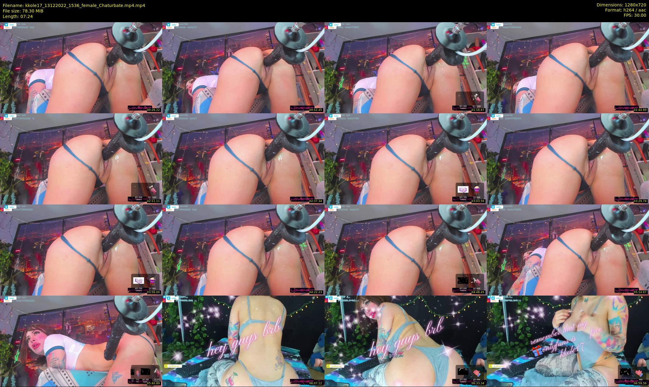 kkole17 — 8 minute Chaturbate female cam show recording, 720p, Dec 13, 2022