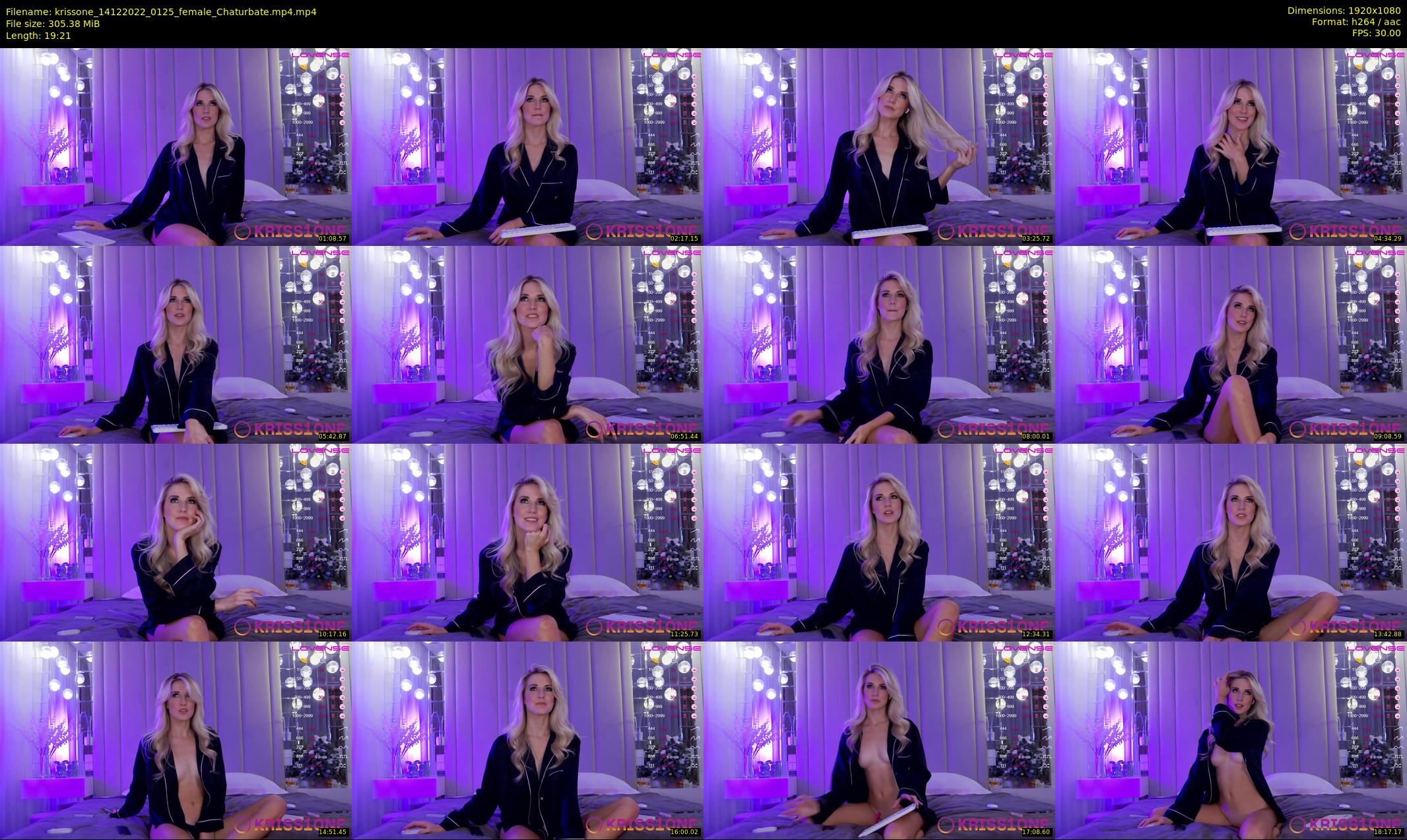 krissone — 20 minute Chaturbate female cam show recording, 1080p, Dec 14, 2022