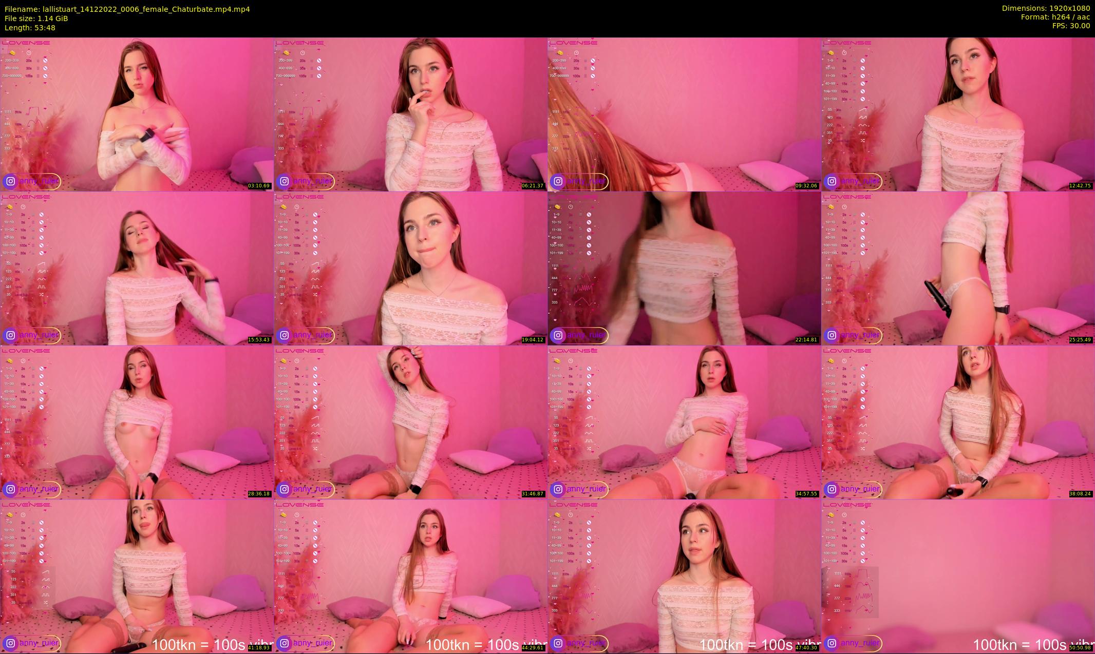 lallistuart — 54 minute Chaturbate female cam show recording, 1080p, Dec 14, 2022