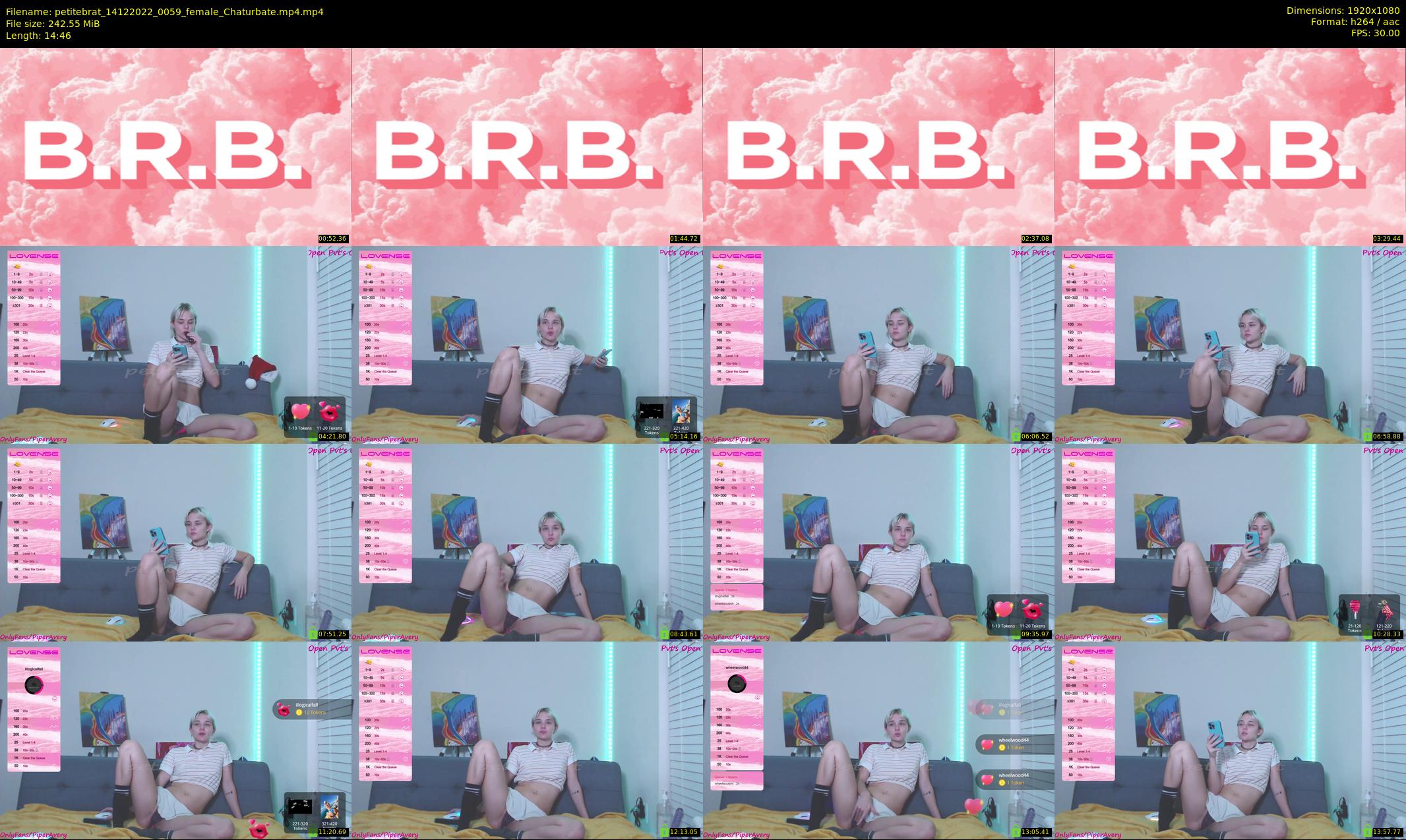 petitebrat — 15 minute Chaturbate female cam show recording, 1080p, Dec 14, 2022